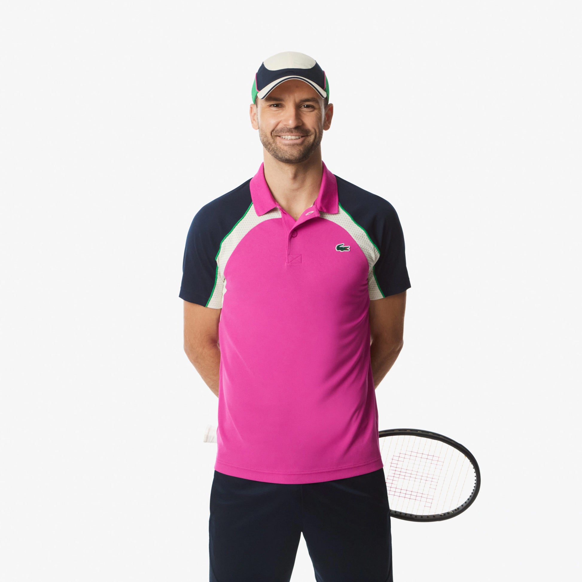 Lacoste Polo Herrar-Pink,Flerfärgad