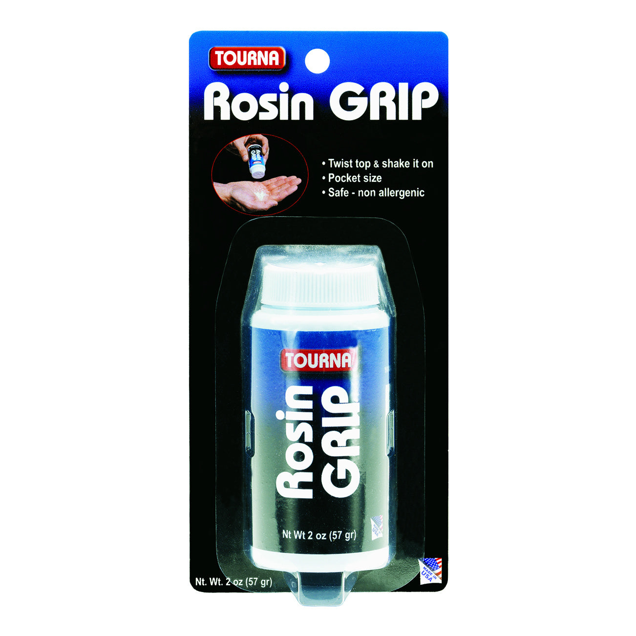 Tourna Rosin Grip Shaker Handvård-Vit