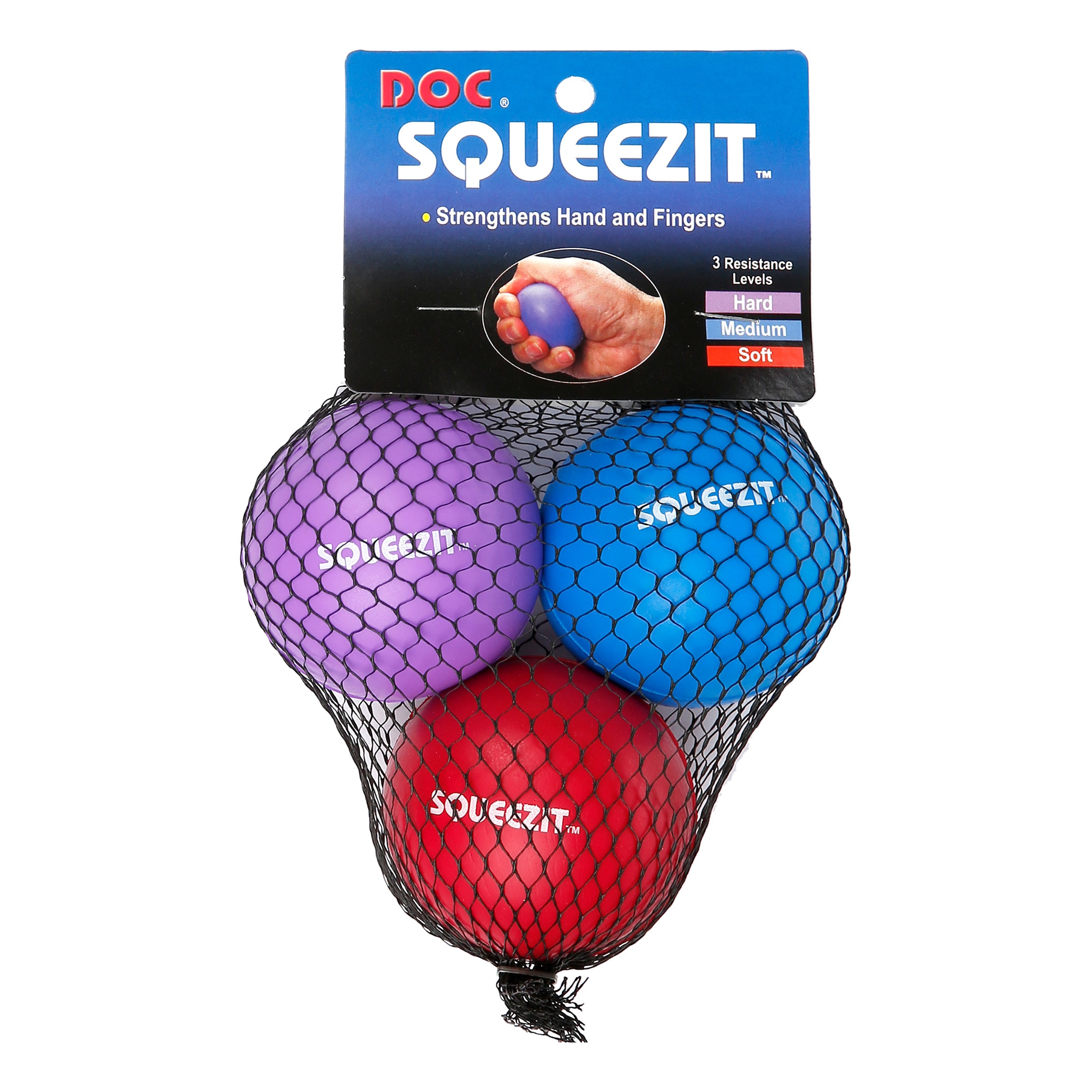 Tourna Squeez It Boll 3-pack-Blå,Lila