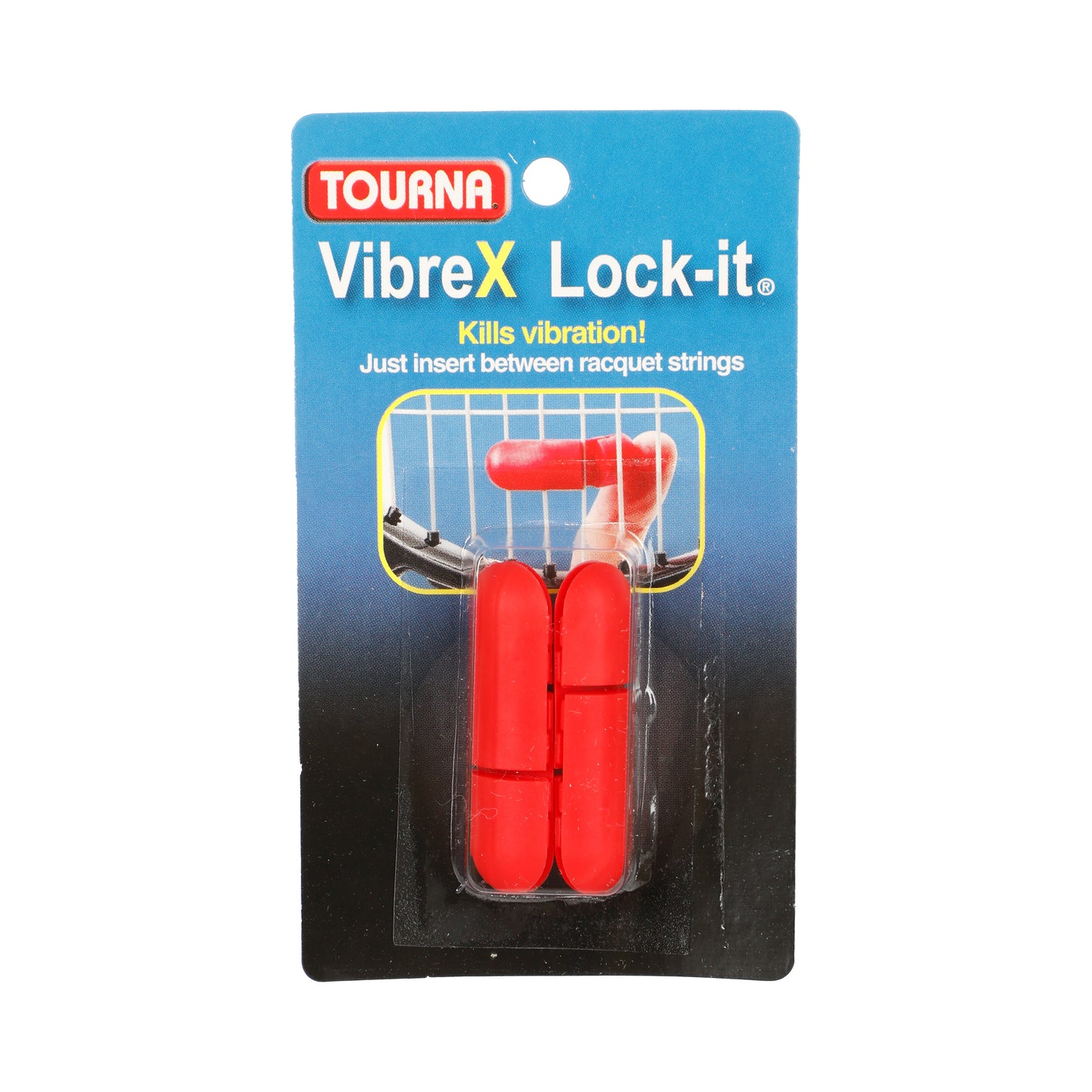 Tourna Vibrex Lock Dämpare 2-pack-Röd