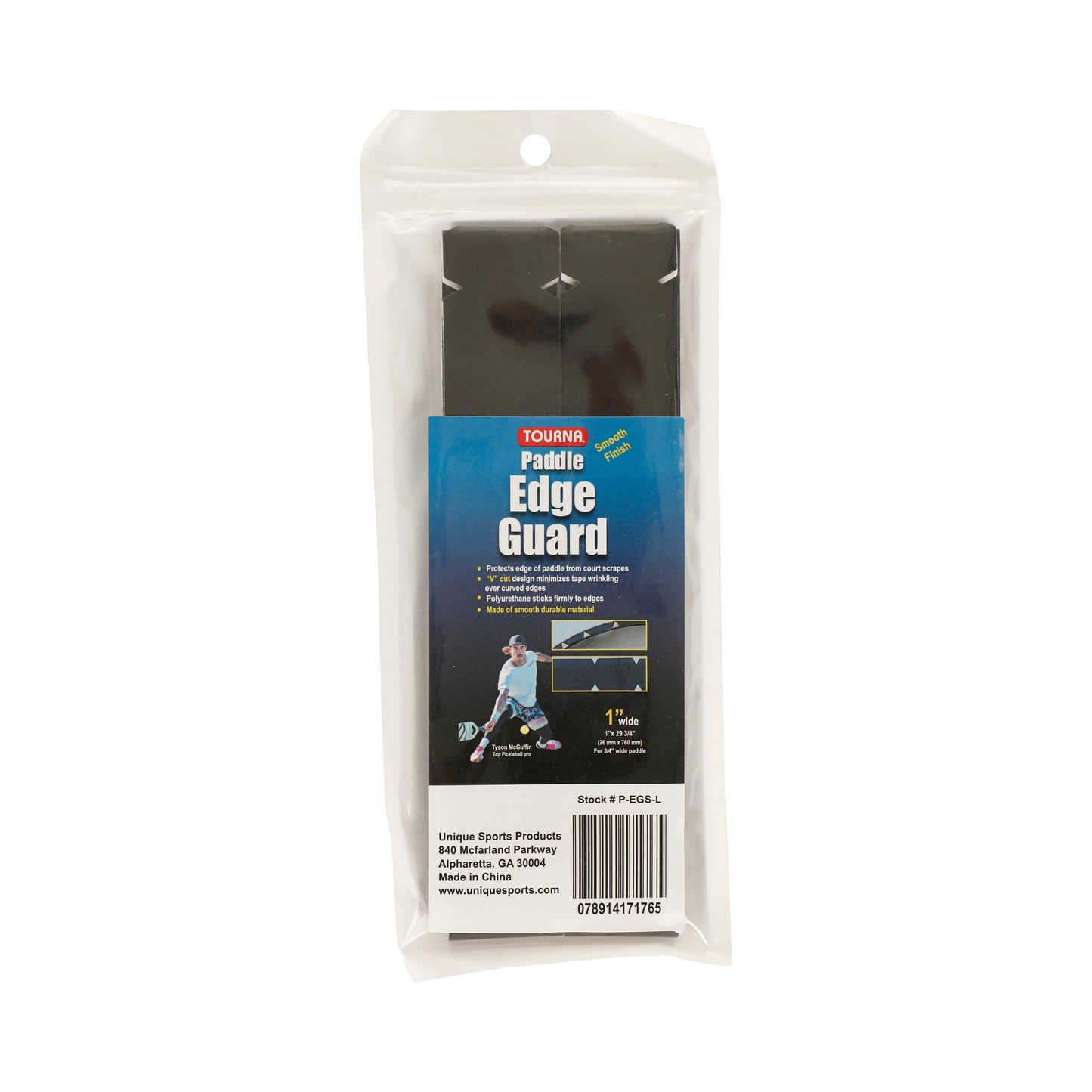 Tourna Padel Edge Guard 19mm Skyddstejp För Pickleball-ram-Svart