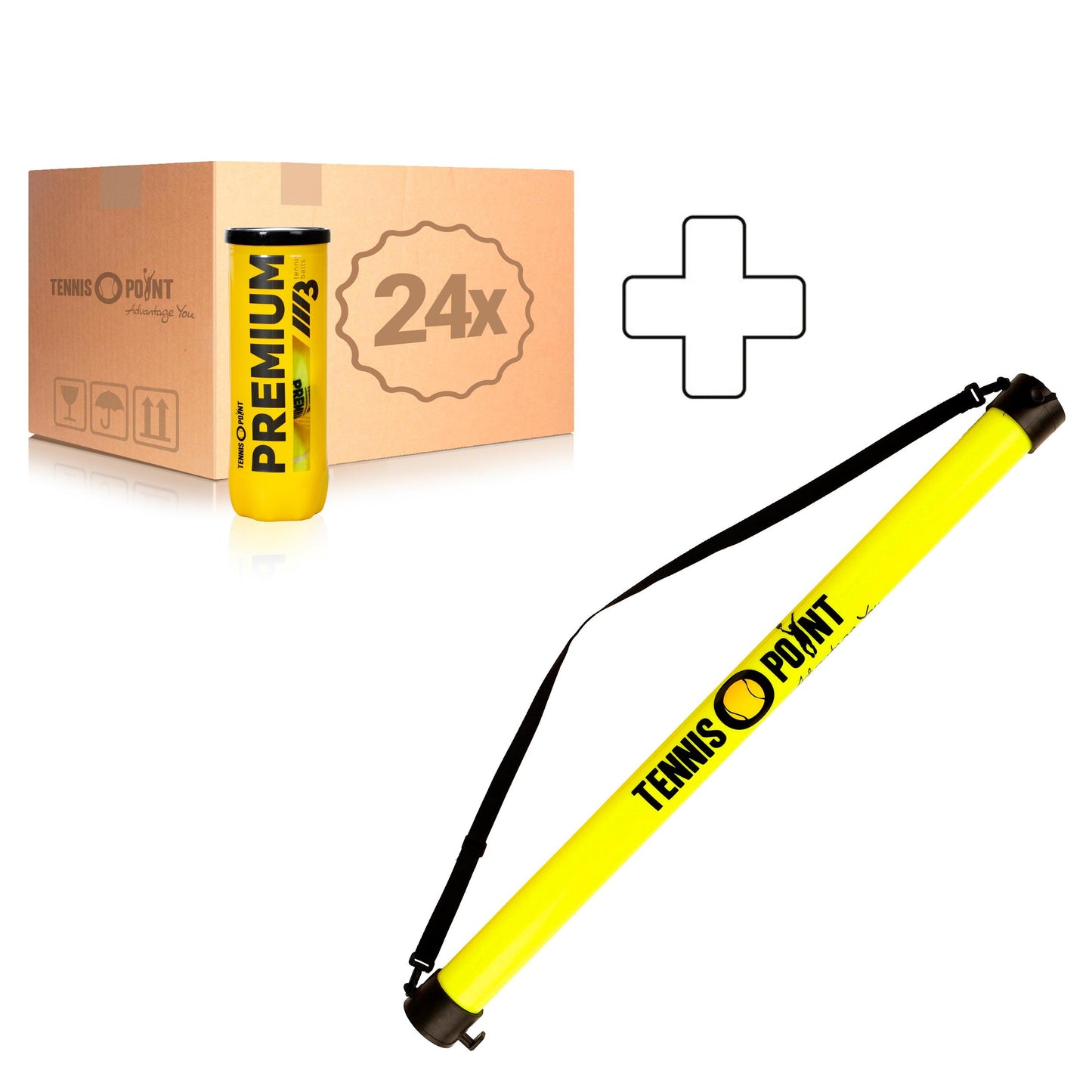 Tennis-Point 24x 3-pack rör Premium Plus bollsamlarrör