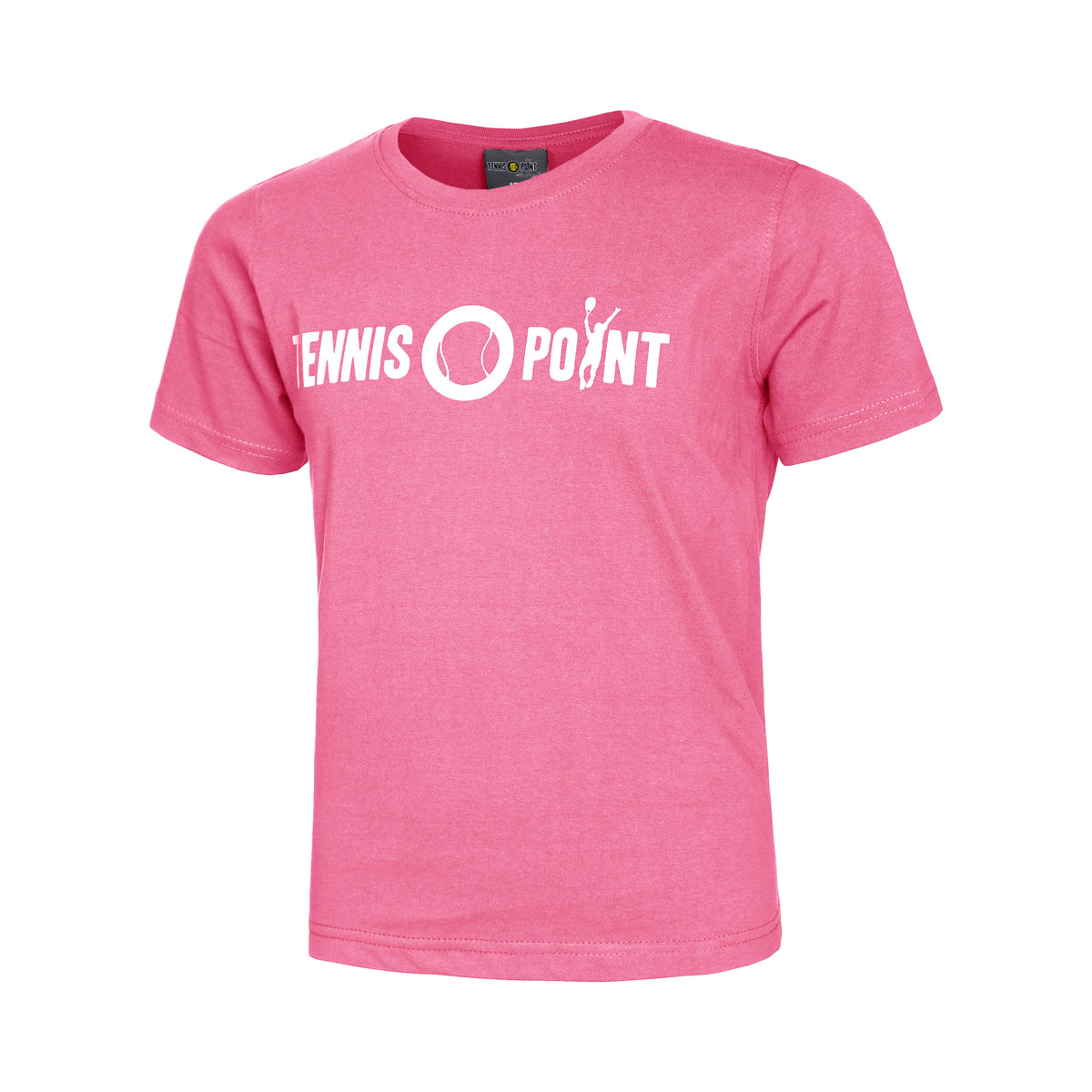 Tennis-Point Basic Cotton T-shirt Barn - pink, vit