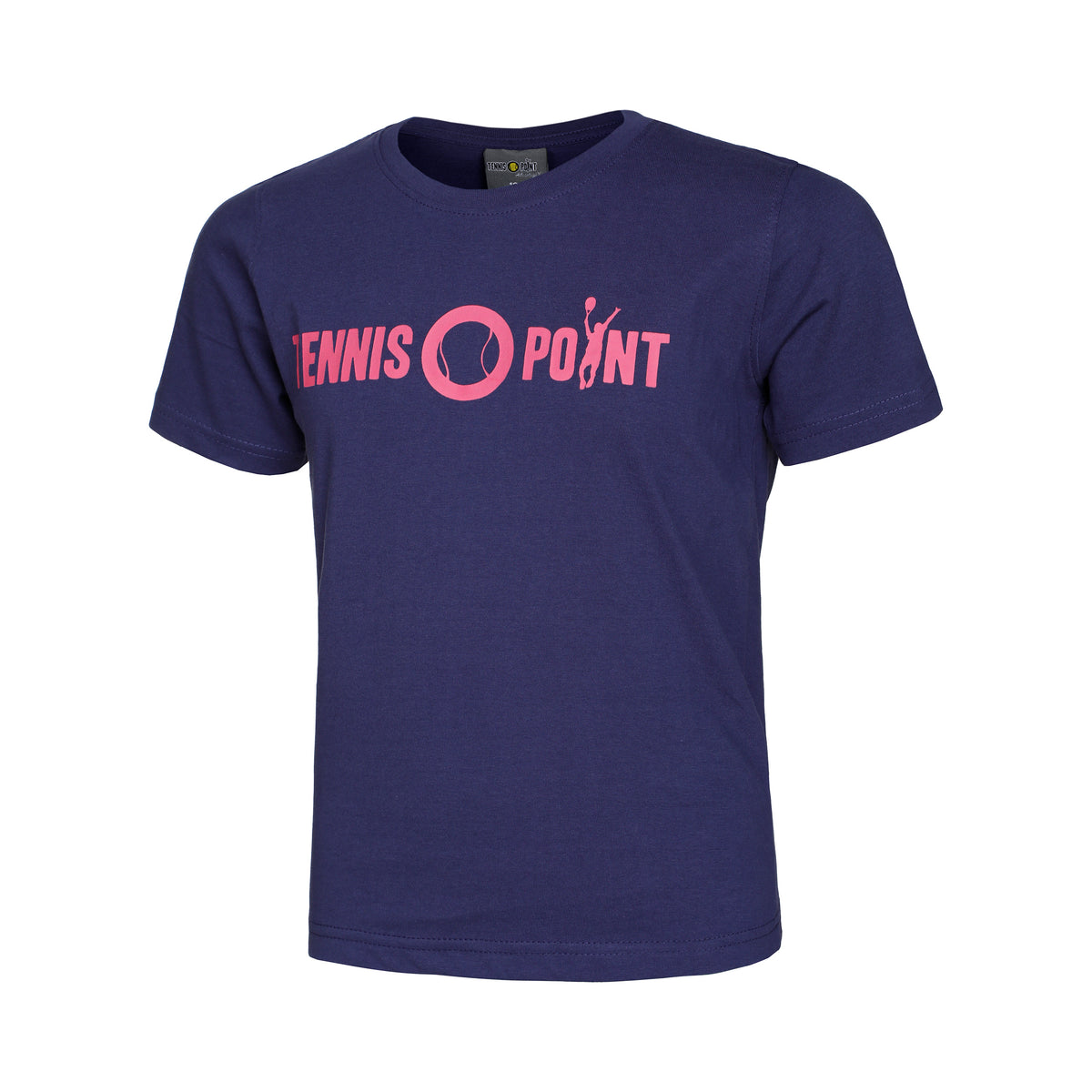 Tennis-Point Basic Cotton T-shirt Barn - mörkblå, pink