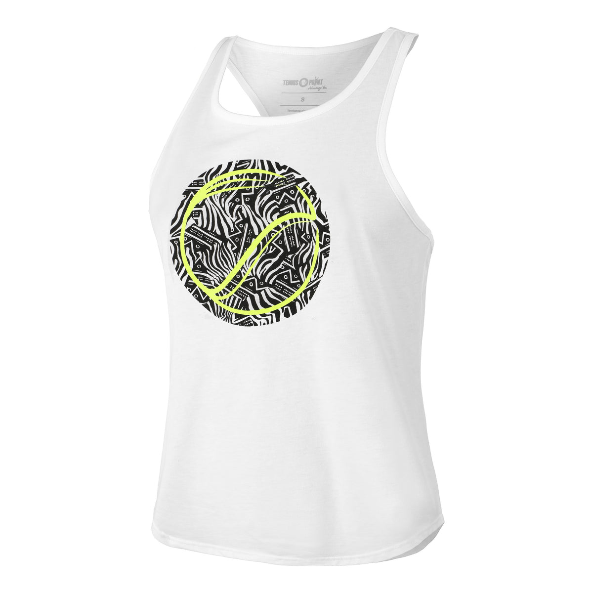 Tennis-Point Camo Dazzle Linne Damer - vit, flerfärgad