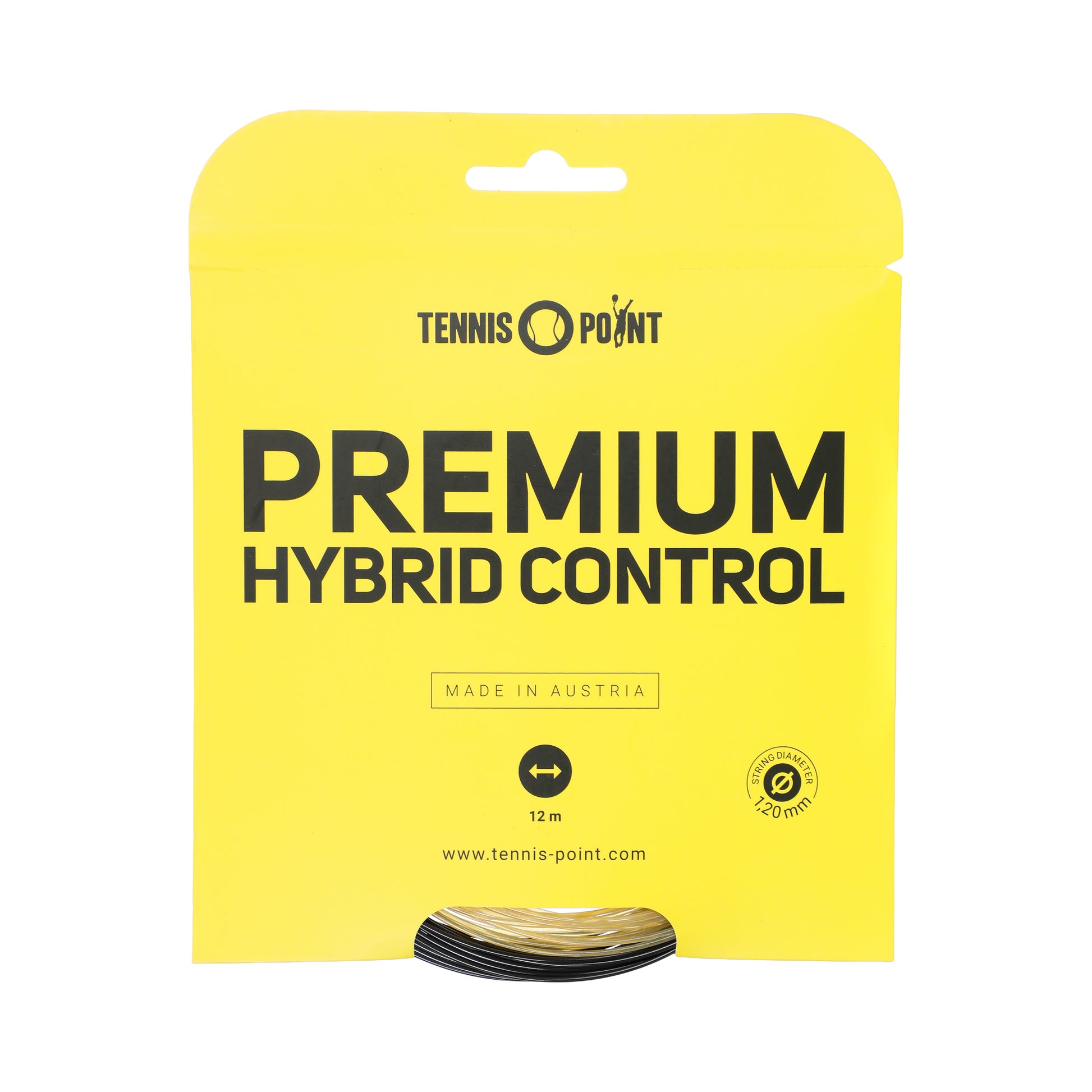 Tennis-Point Premium Hybrid Control Strängset-Naturfärger,Svart