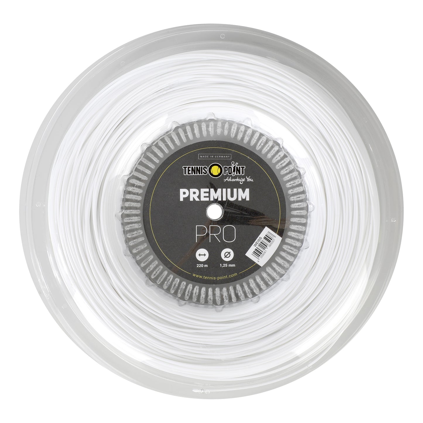 Tennis-Point Premium Pro Strängrulle 220m - vit