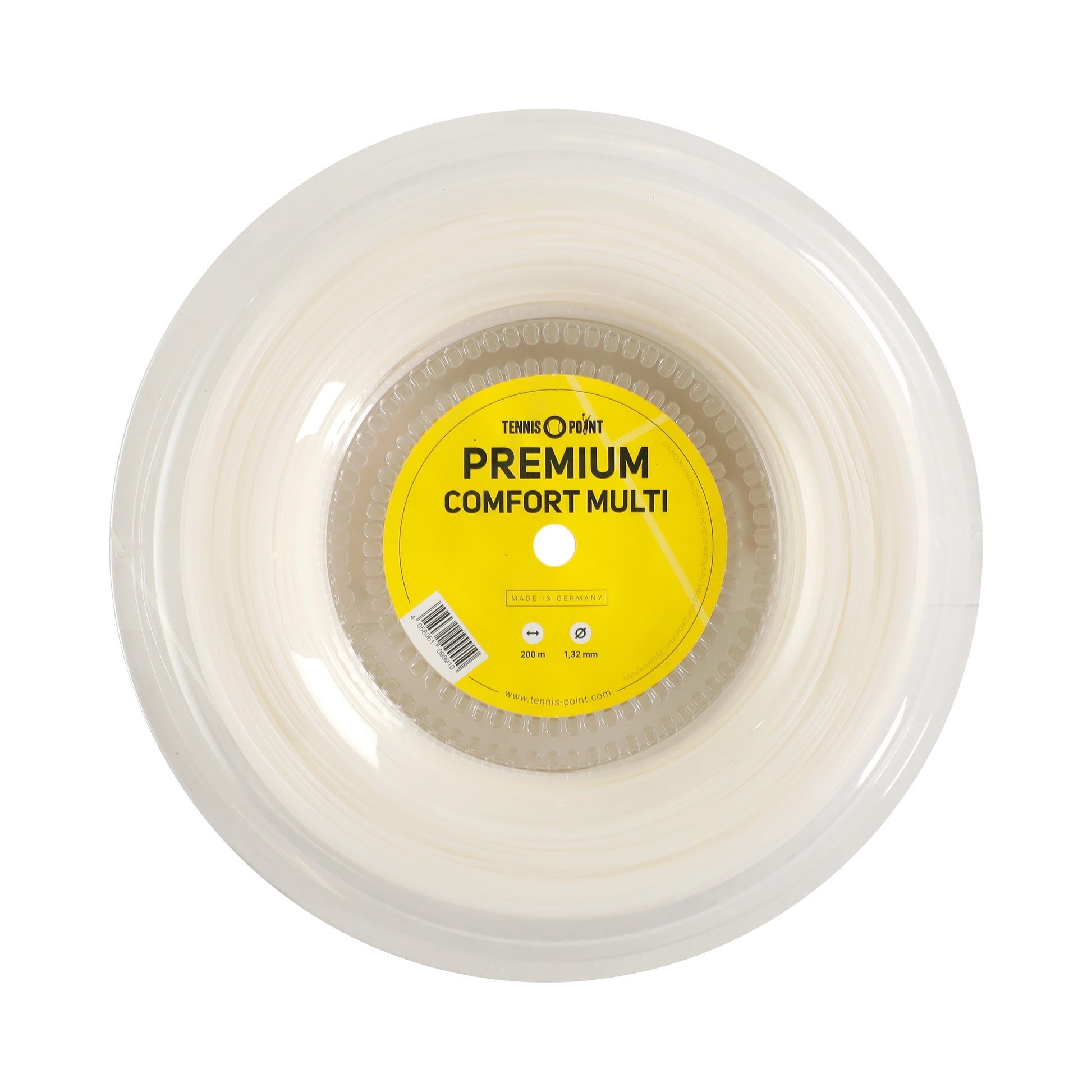 Tennis-Point Premium Comfort Multi Strängrulle 200m-Vit