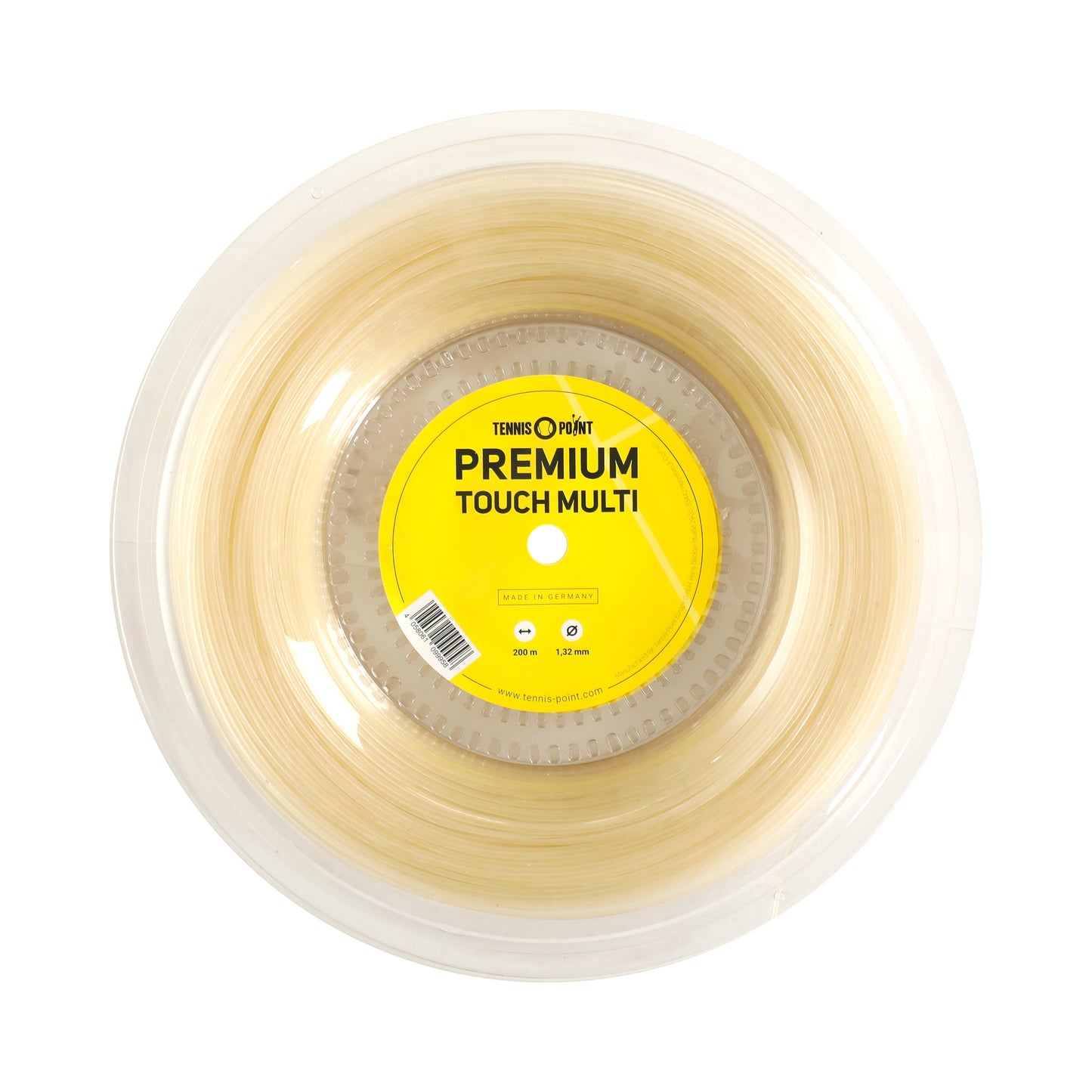 Tennis-Point Premium Touch Multi Strängrulle 200m-Naturfärger