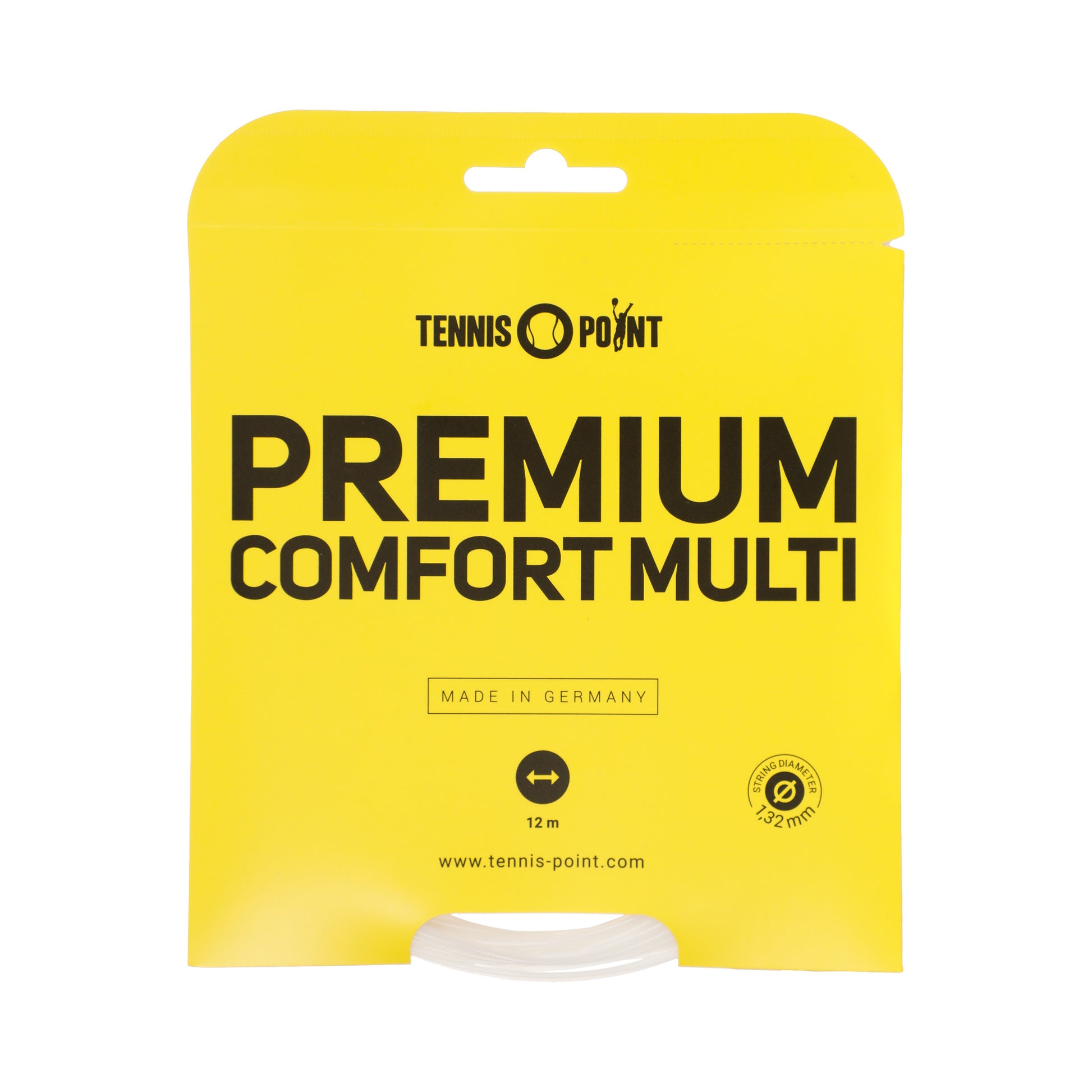 Tennis-Point Premium Comfort Multi Strängset 12m-Vit