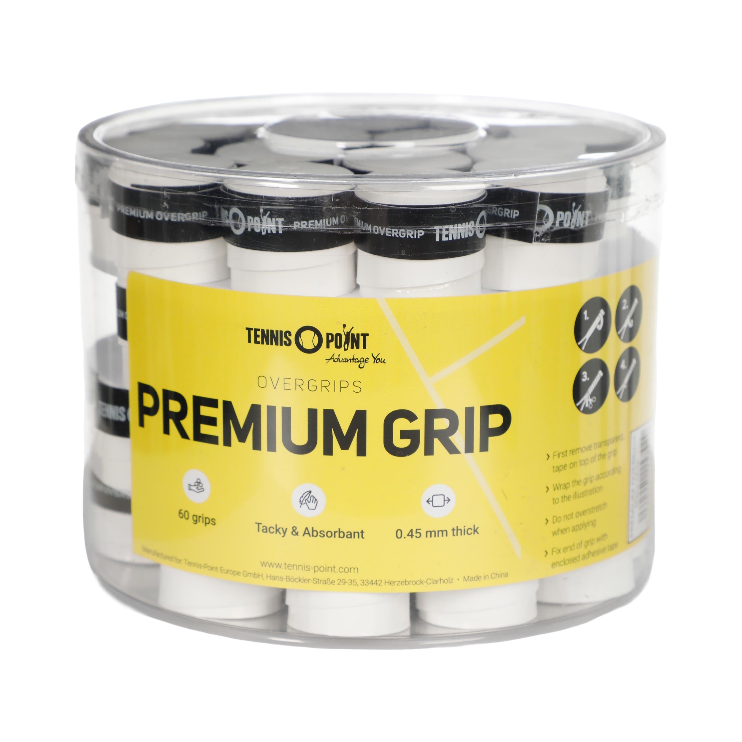 Tennis-Point Premium Grip 60-pack-Vit