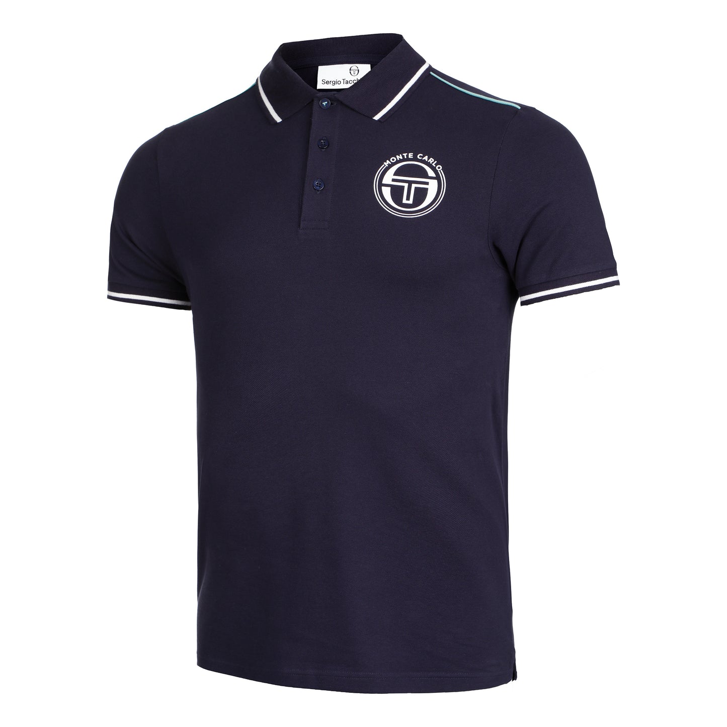 Sergio Tacchini Ranking Staff Polo Herrar - mörkblå, vit
