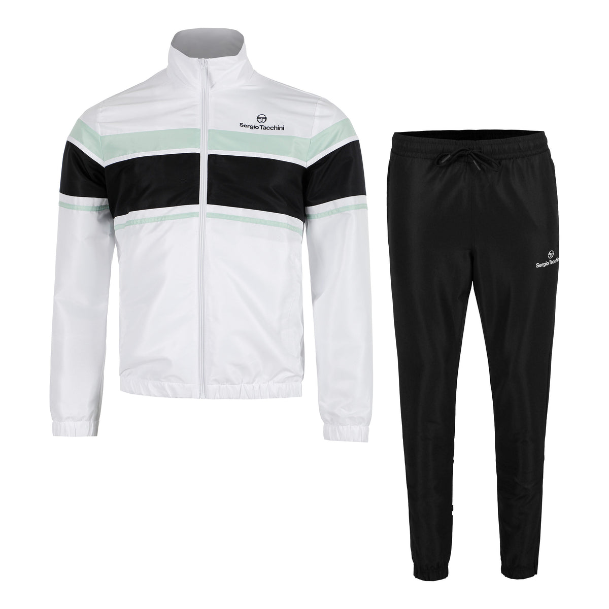 Sergio Tacchini Arpa Träningsoverall Herrar-Svart,Ljusgrön