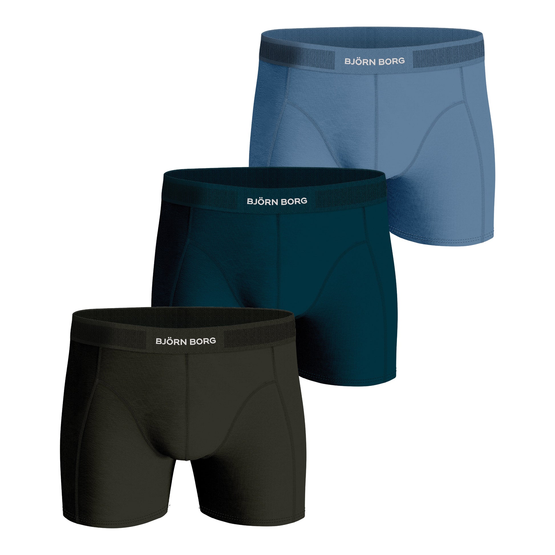 Björn Borg Premium Cotton Stretch Boxershorts 3-pack Herrar - flerfärgad,