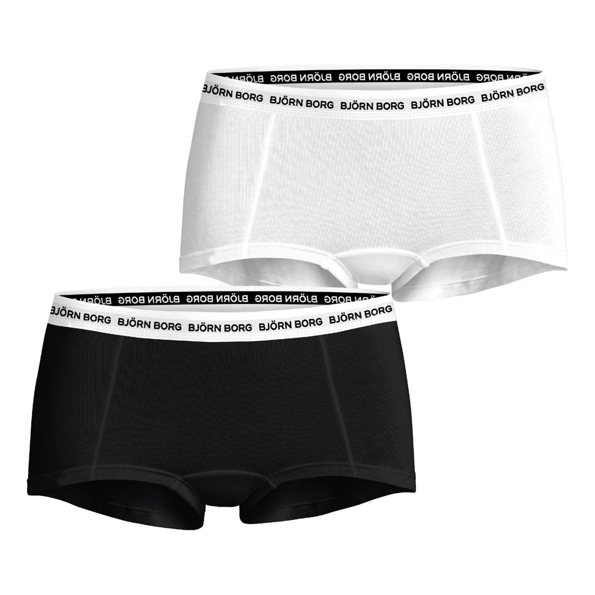 Björn Borg Core Logo Hotpants 2-pack Damer-Flerfärgad