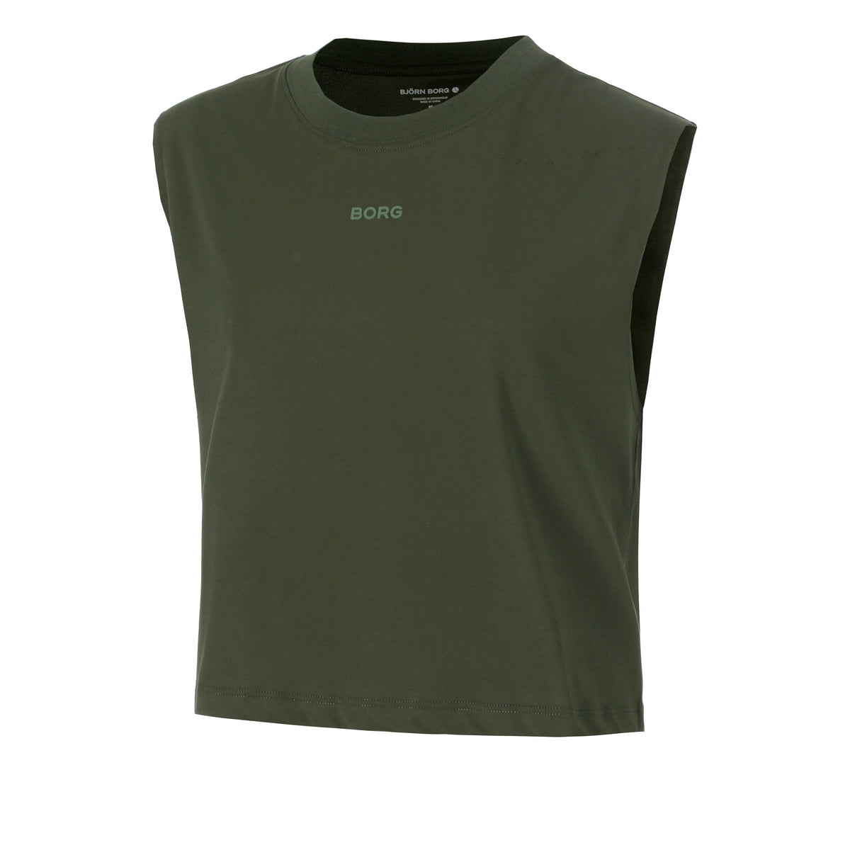Björn Borg Cropped Linne Damer - mörkgrön,