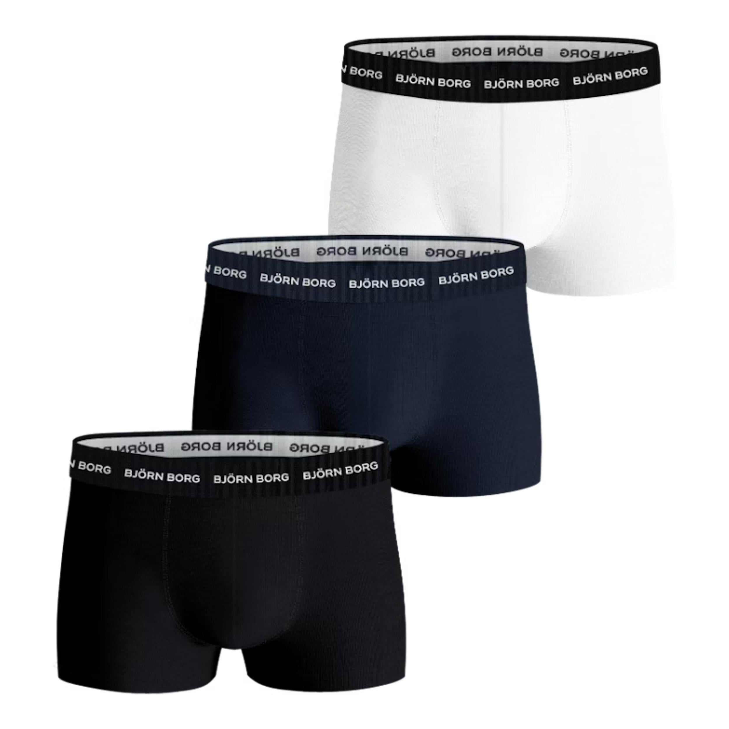 Björn Borg Cotton Stretch Trunk Boxershorts 3-pack Herrar - flerfärgad