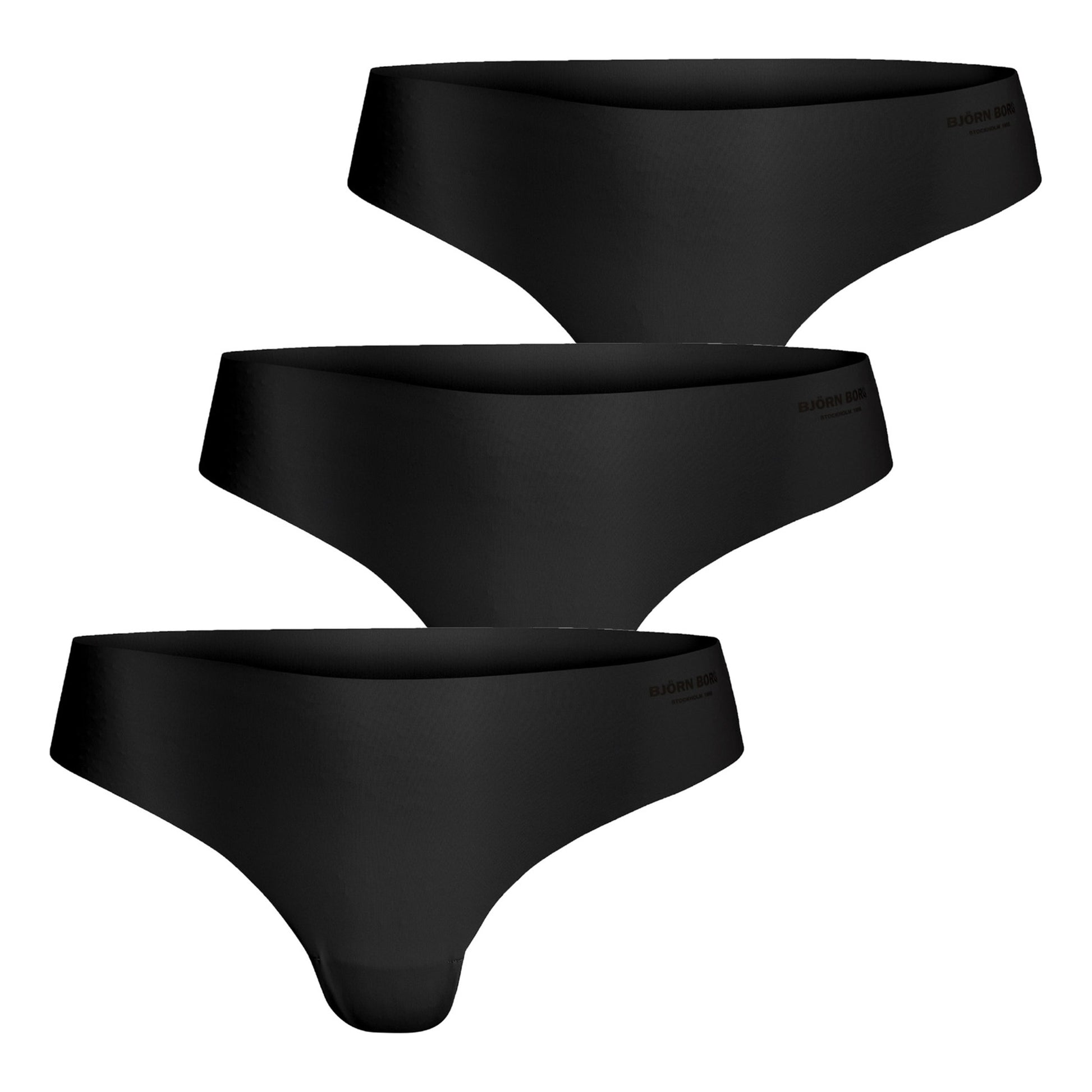 Björn Borg Invisible Sträng 3-pack Damer-Svart