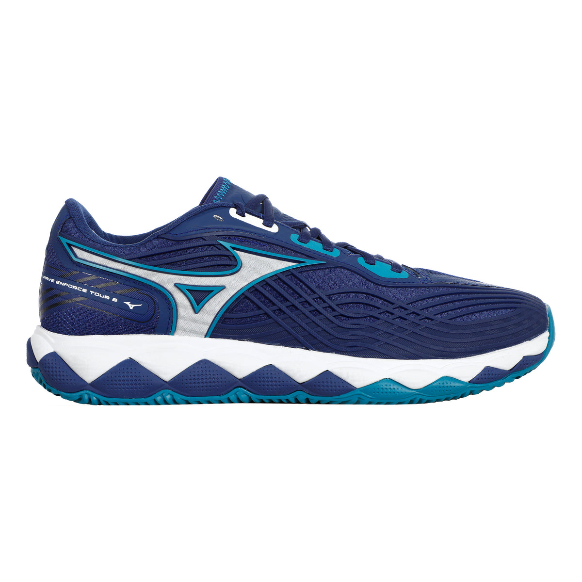 Mizuno Wave Enforce Tour 2 Sko För Grus Herrar-Blå,Vit