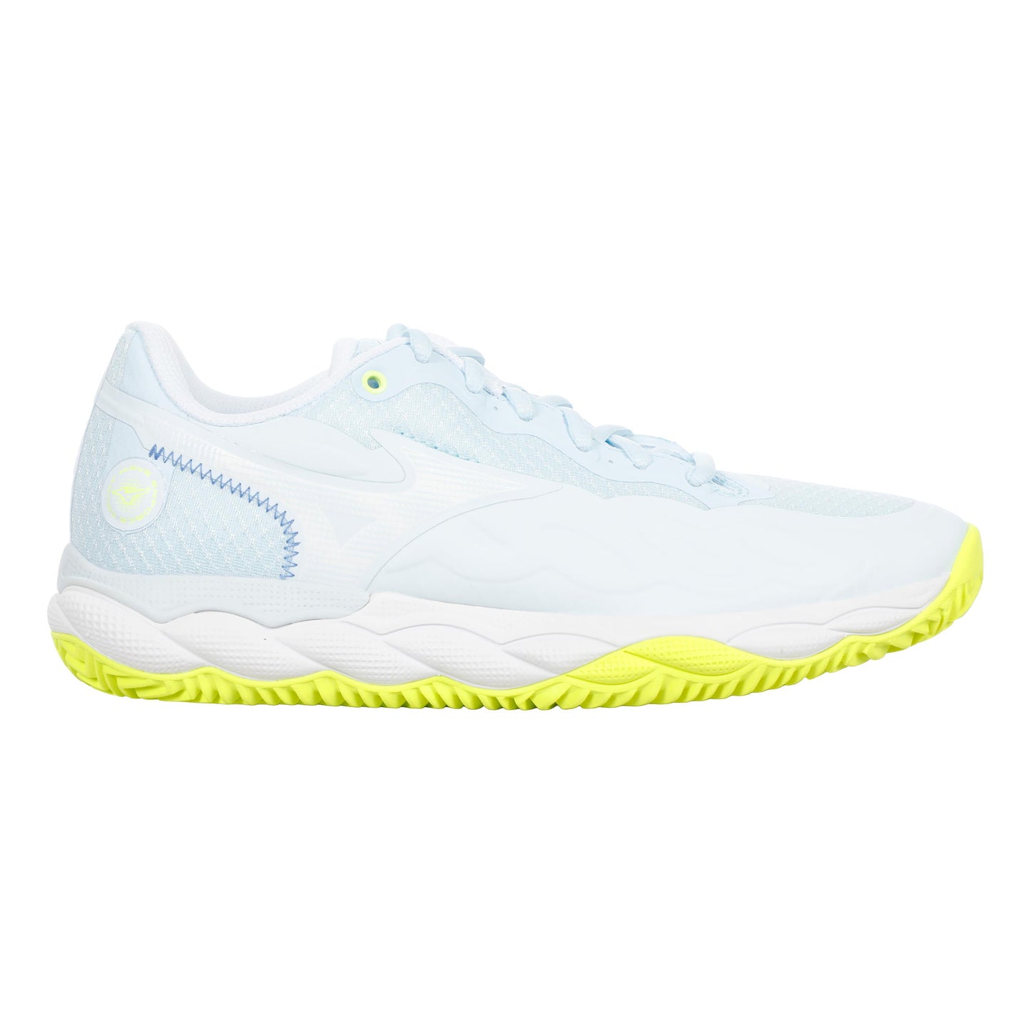 Mizuno Wave Enforce Court Sko för grus Damer - vit, ljusblå