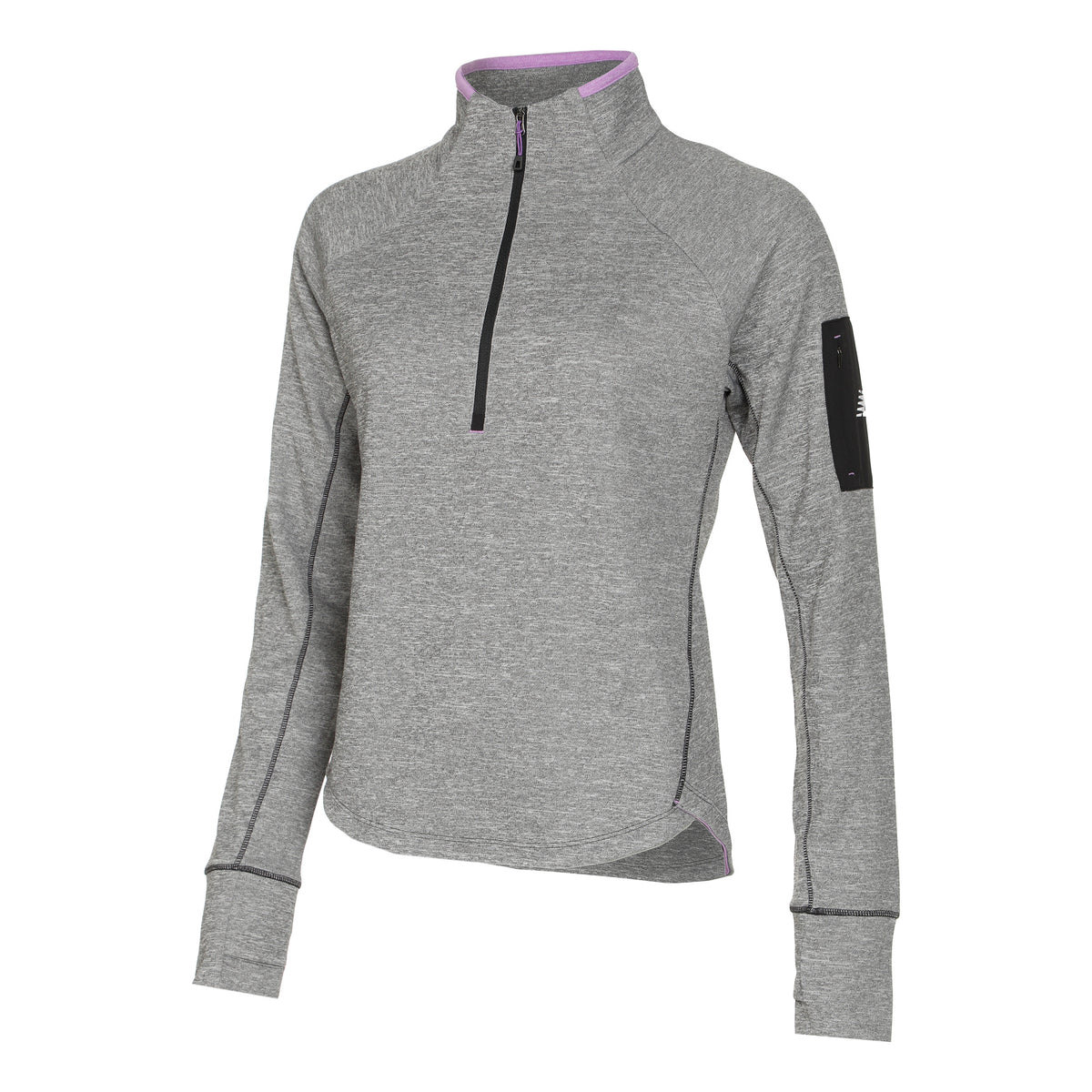 New Balance AT Half-Zip Långärmat Damer - grå,