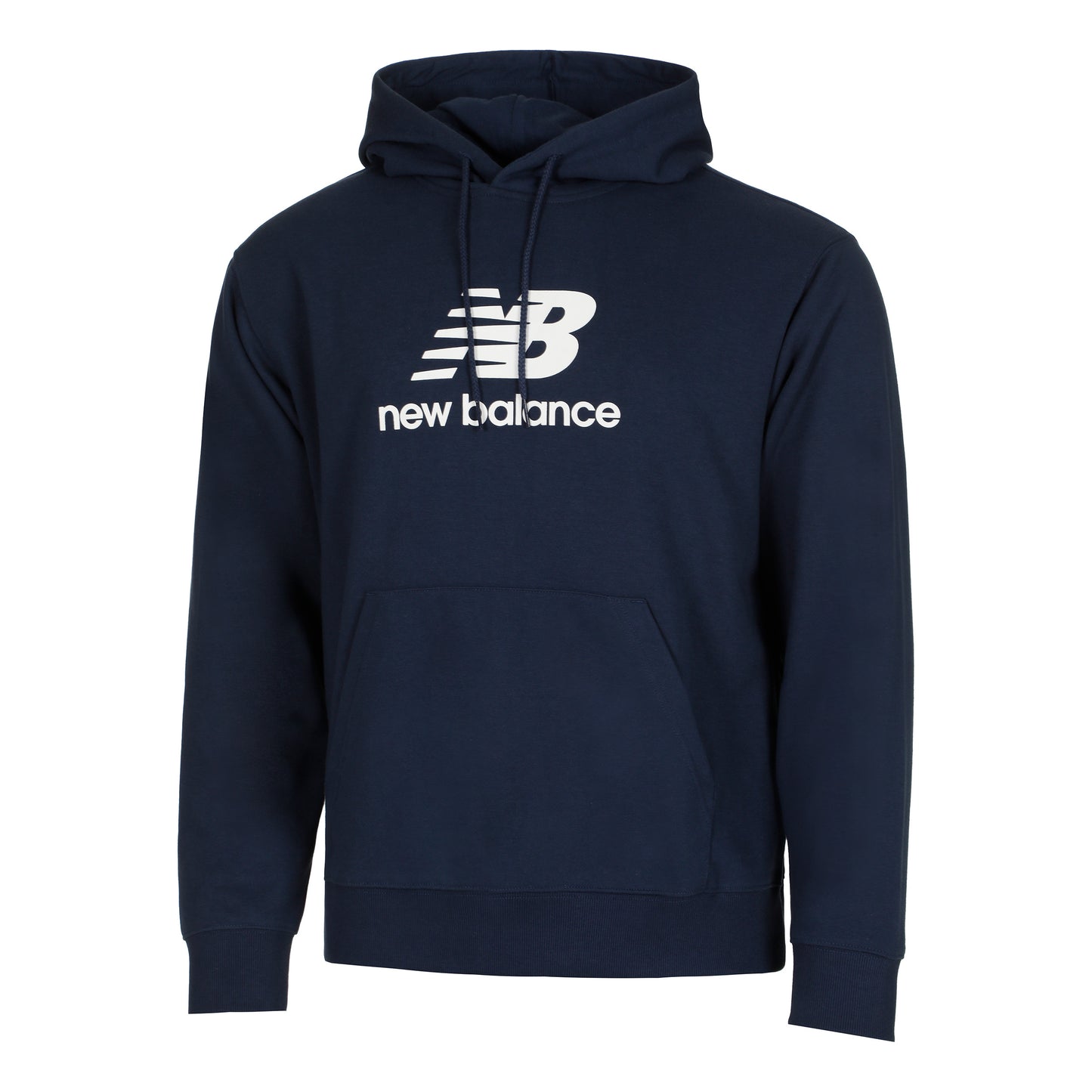 New Balance French Terry Logo Huvtröja Herrar - mörkblå,