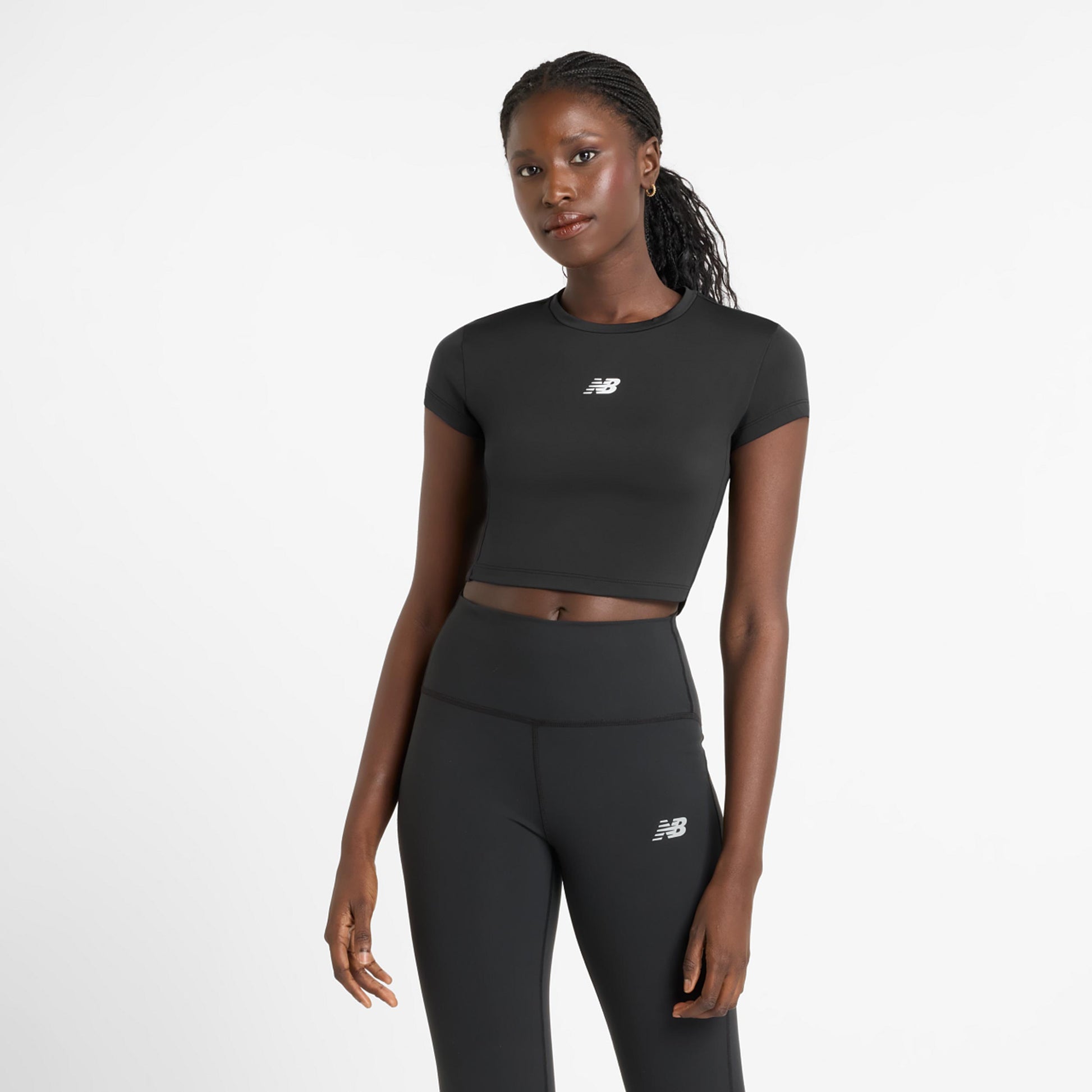 New Balance Harmony Fitted T-shirt Damer-Svart