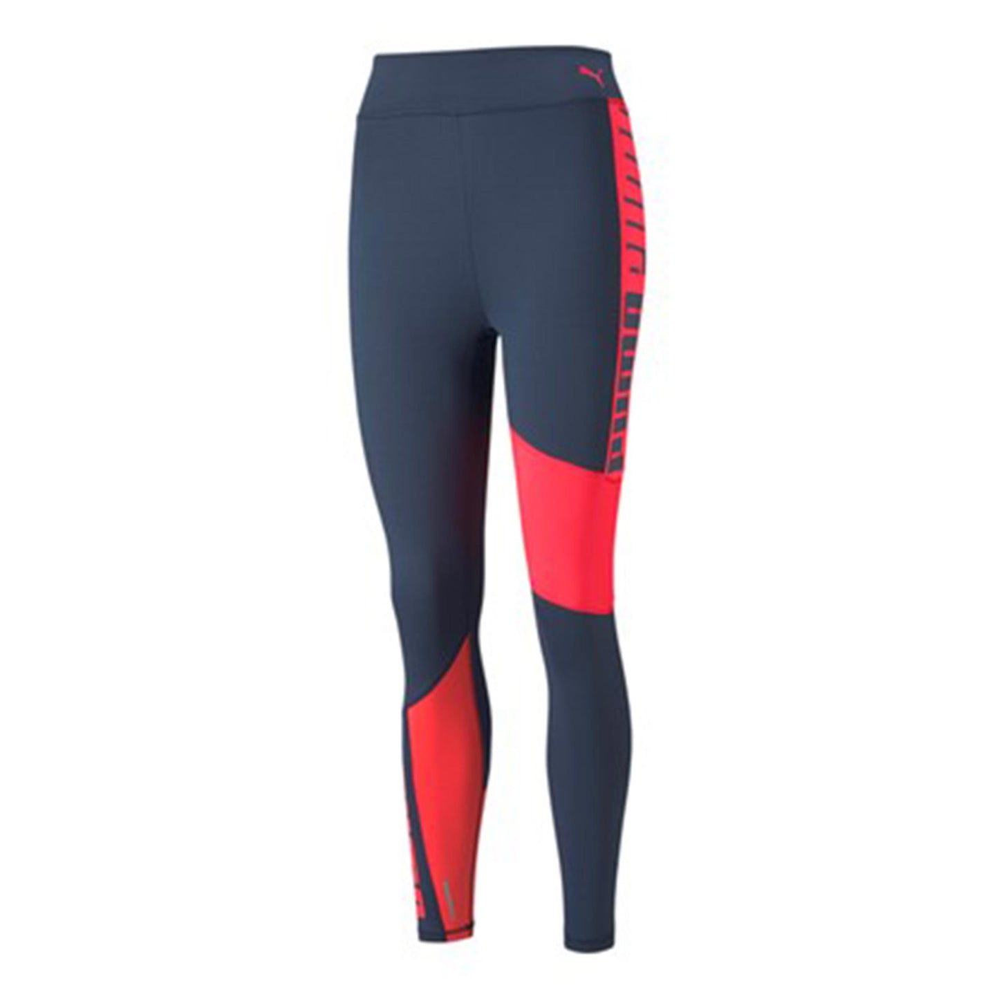 Puma Favorite Logo High Waist Tights Damer - mörkblå, korall