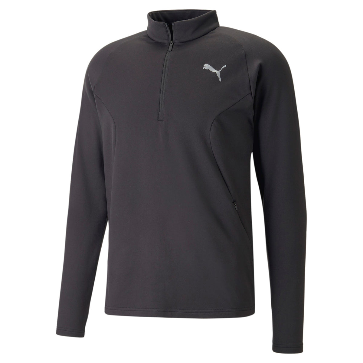 Puma Run Cloudspun Knit Half-Zip Långärmat Herrar-Svart