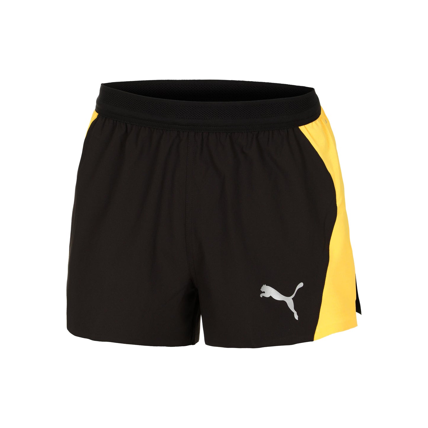 Puma Run Ultraweave Velocity 3in Split Löparshorts Herrar - svart, gul