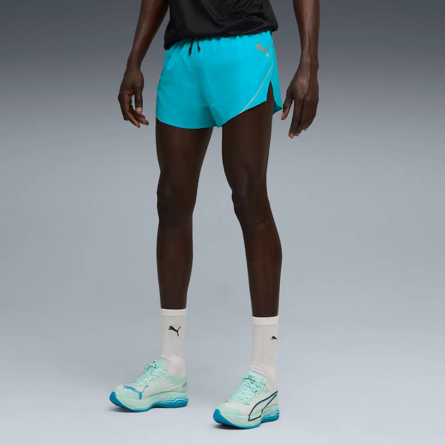 Puma Raceday Ultraweave 3in Split Löparshorts Herrar-Blå