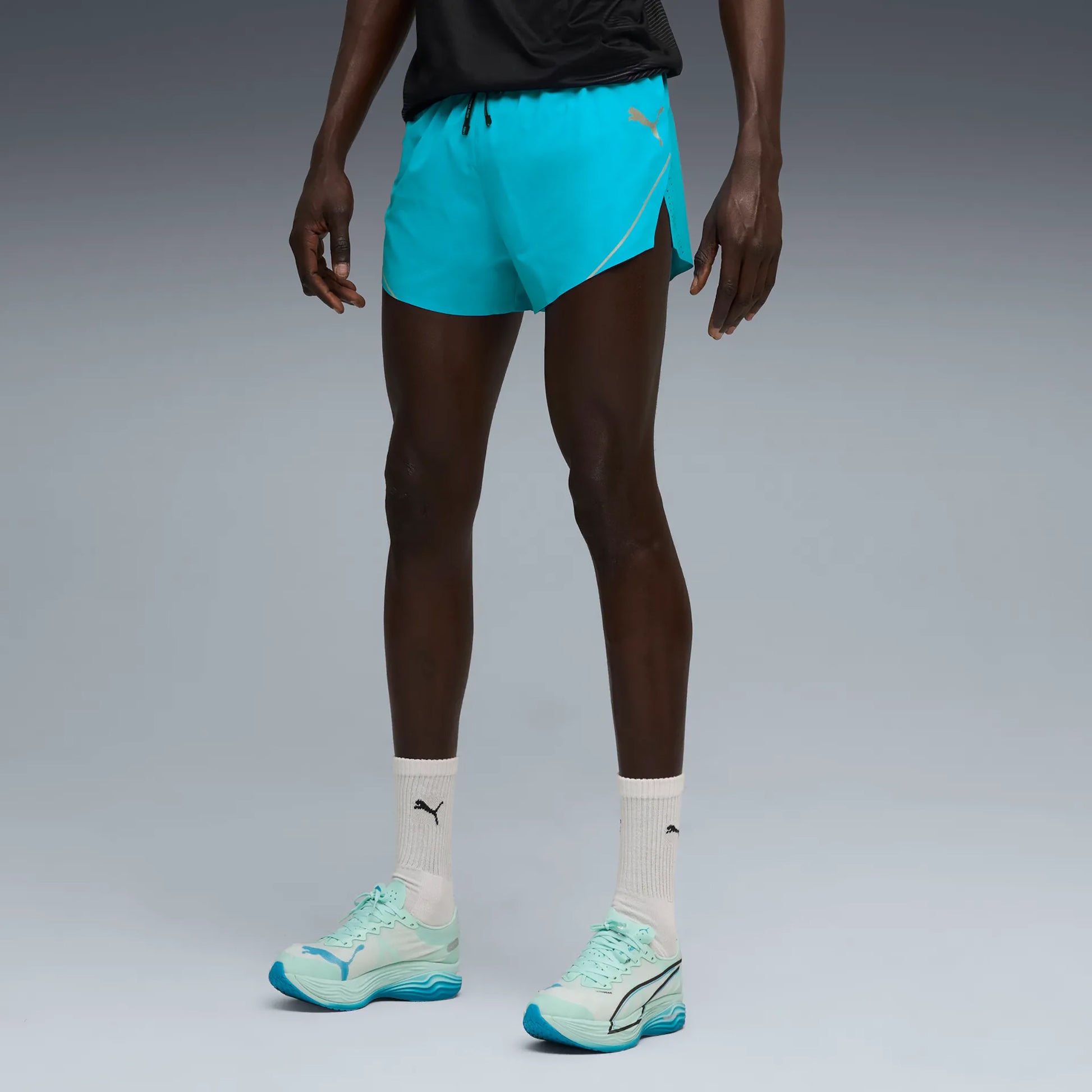 Puma Raceday Ultraweave 3in Split Löparshorts Herrar-Blå