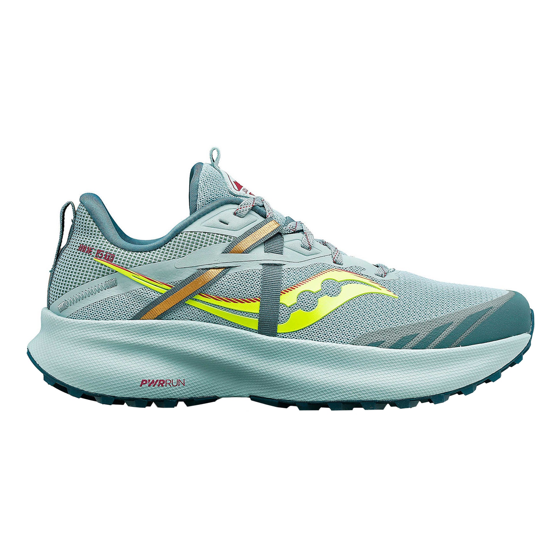 Saucony Ride 15 Tr Terrängsko Damer - ljusblå, gul