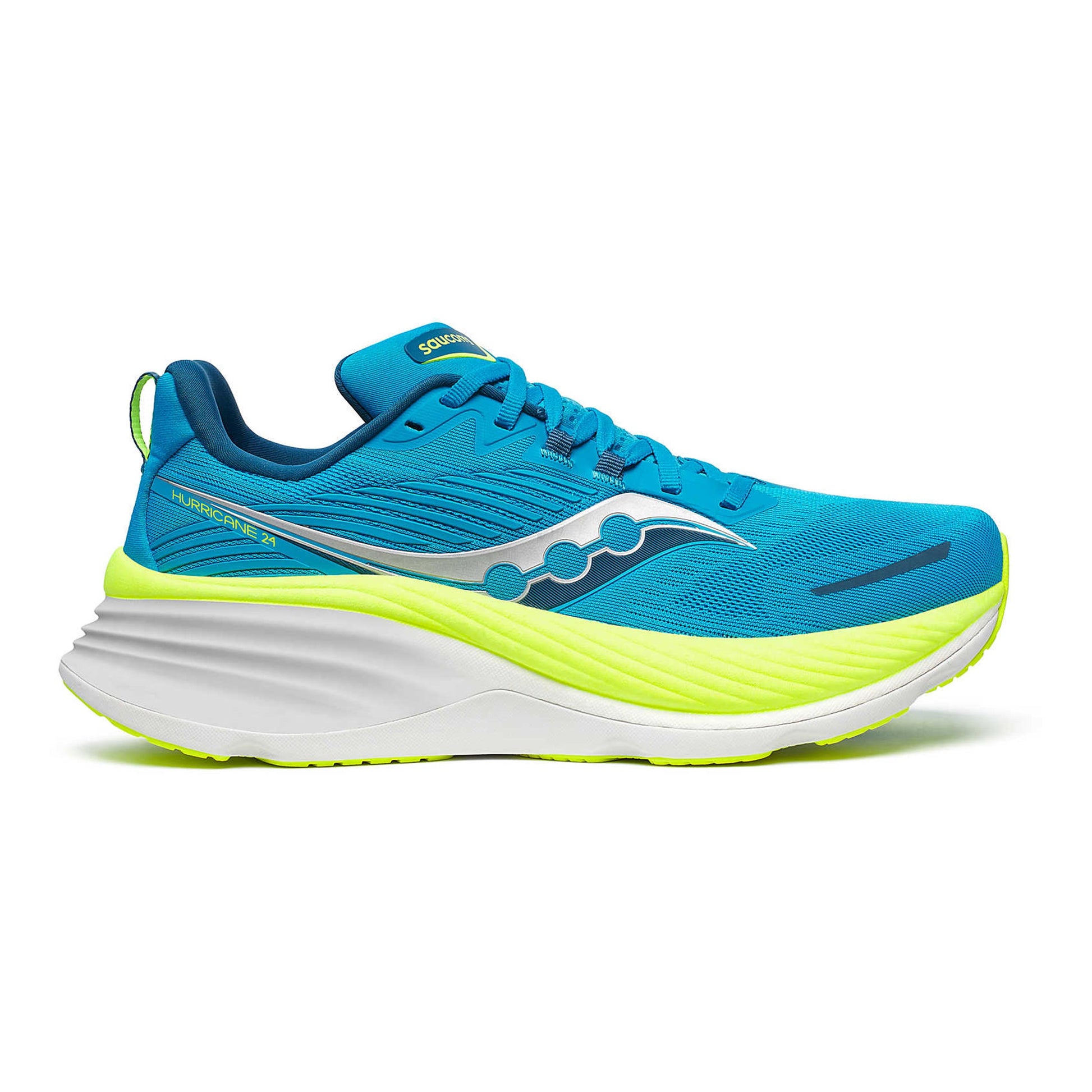 Saucony Hurricane 24 Stabilitetssko Herrar - blå, lime