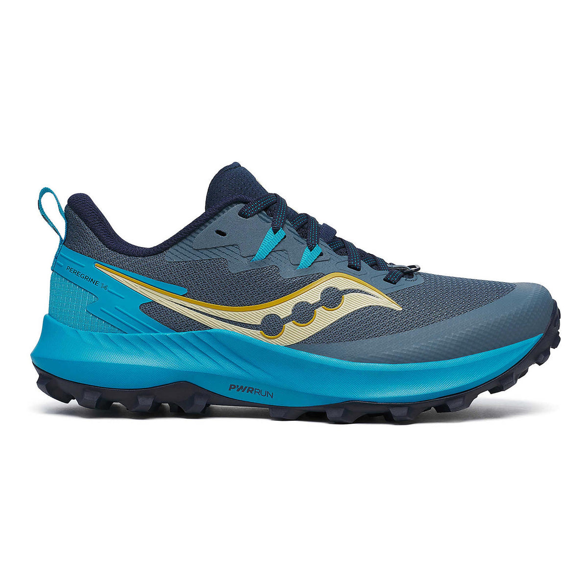 Saucony Peregrine 14 Terrängsko Damer - mörkgrå, blå