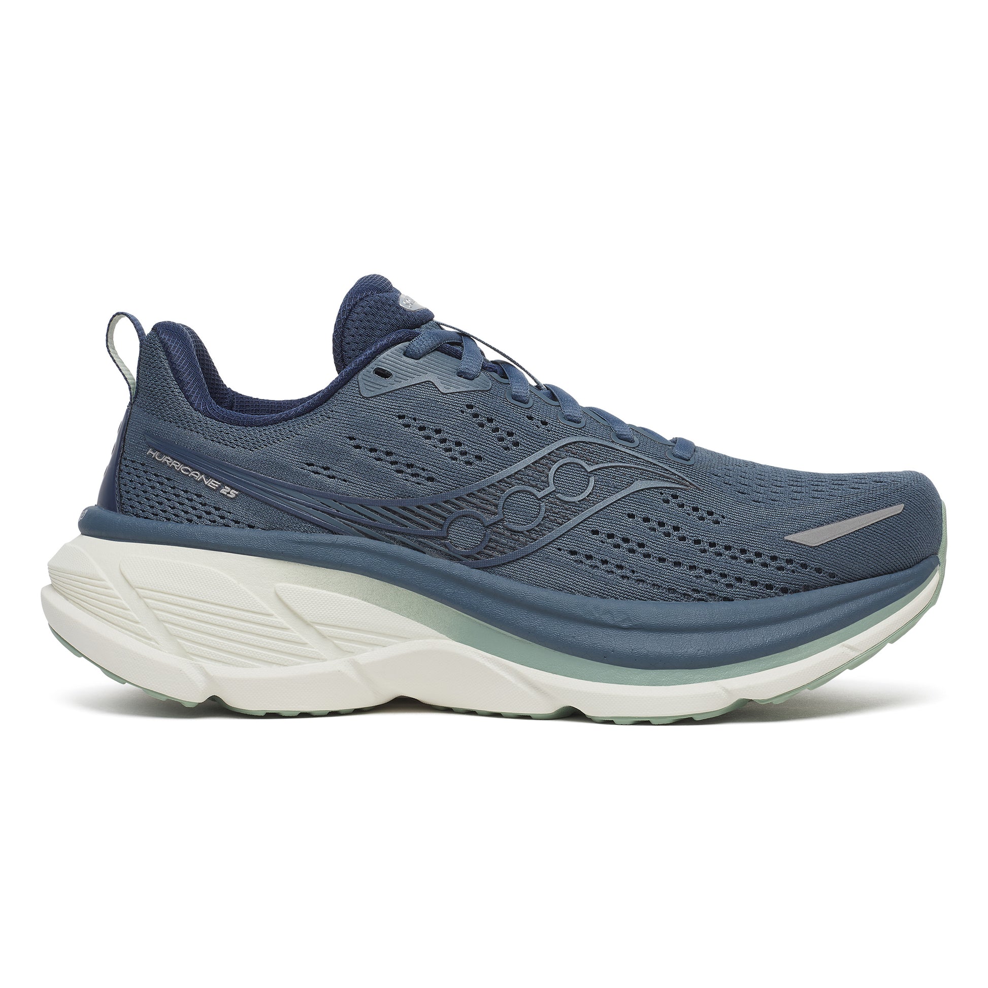 Saucony Hurricane 25 Stabilitetssko Herrar-blågrå, ljusgrön
