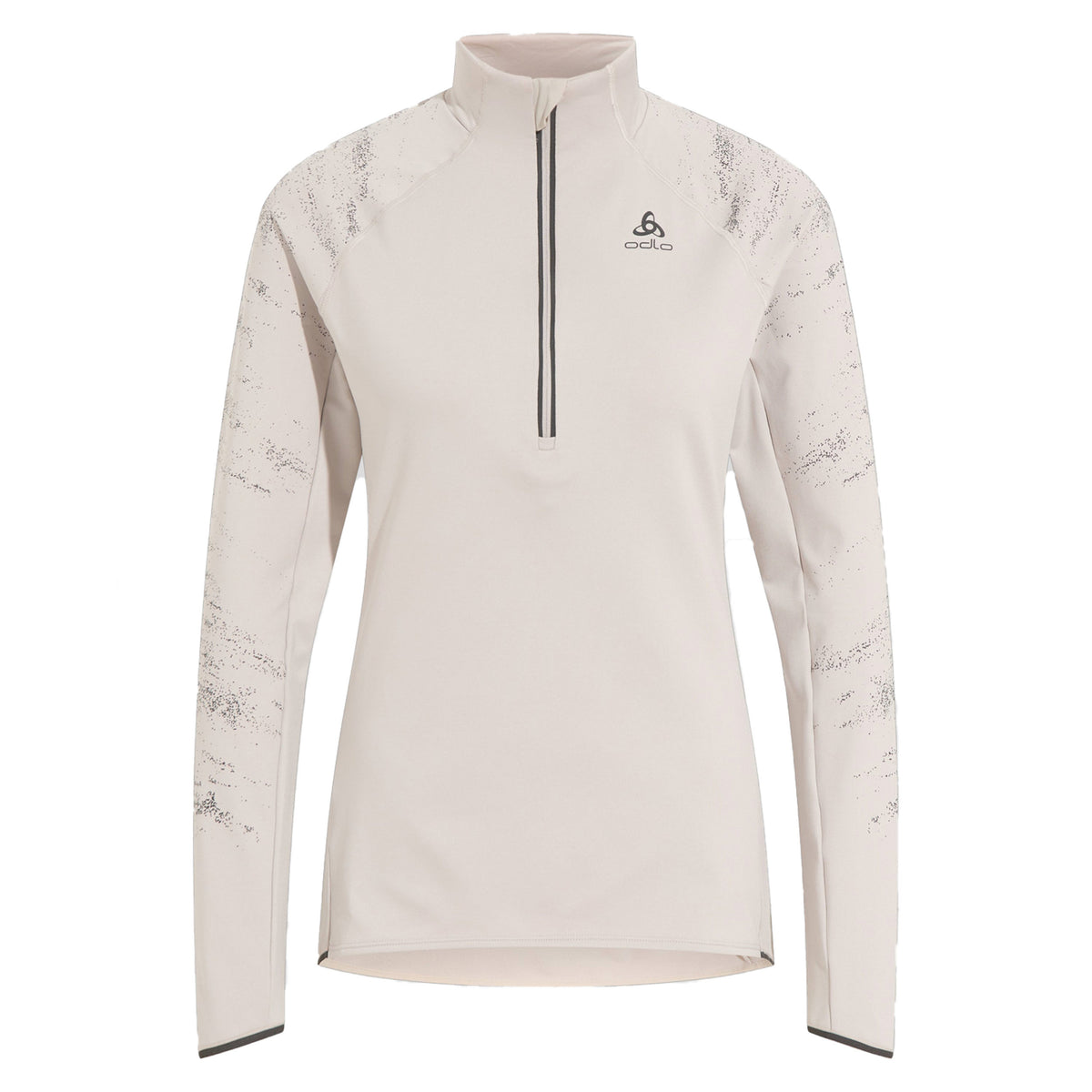 Odlo Zeroweight Ceramiwarm Reflective Mid Layer Half-Zip Löpningstopp Damer - ljusgrå,