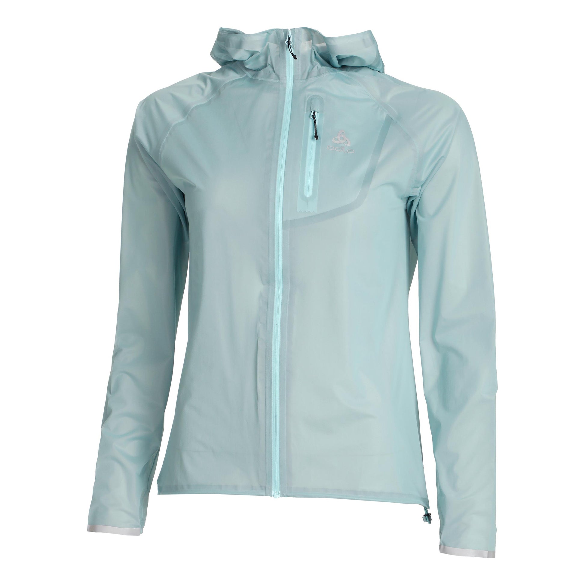 Odlo Zeroweight Dual Dry PK Waterproof Löparjacka Damer - turkos,