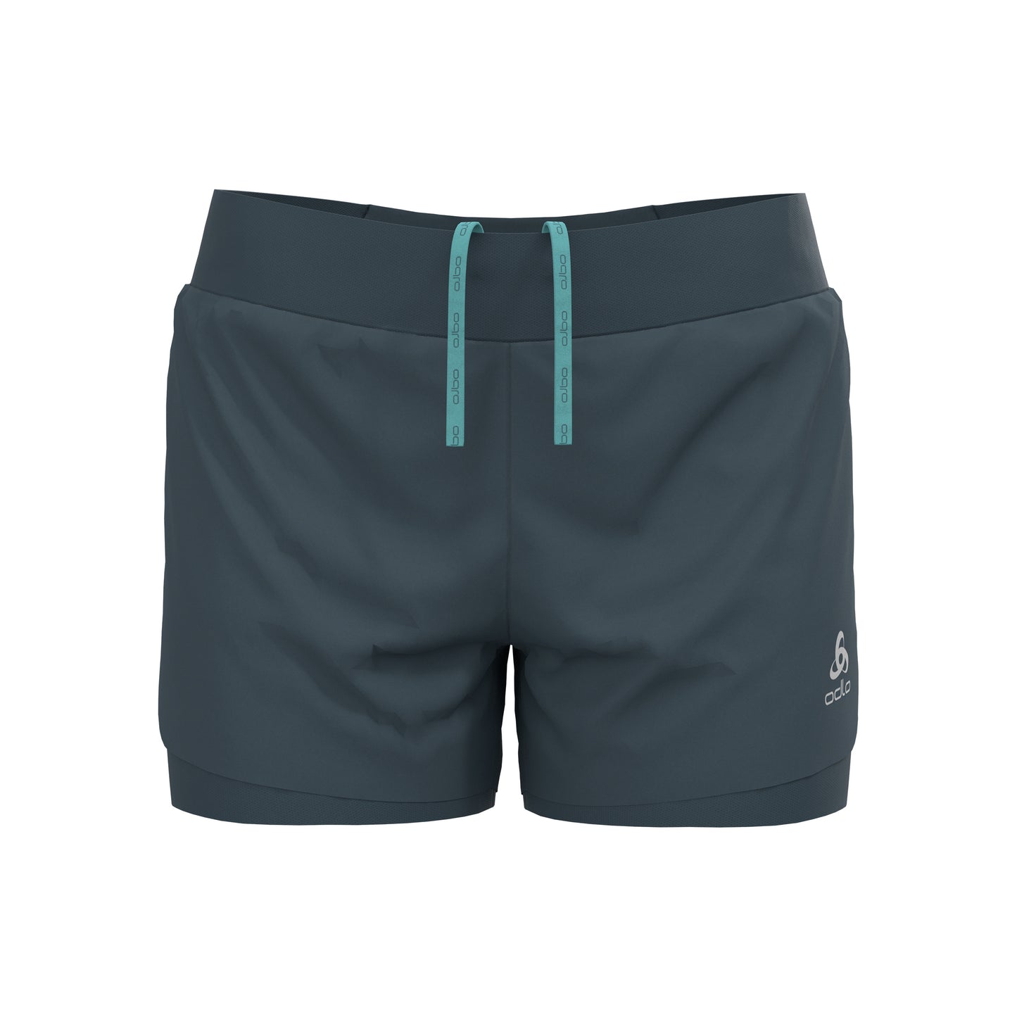 Odlo Zeroweight 3inch 2in1 Löparshorts Damer - mörkgrå,