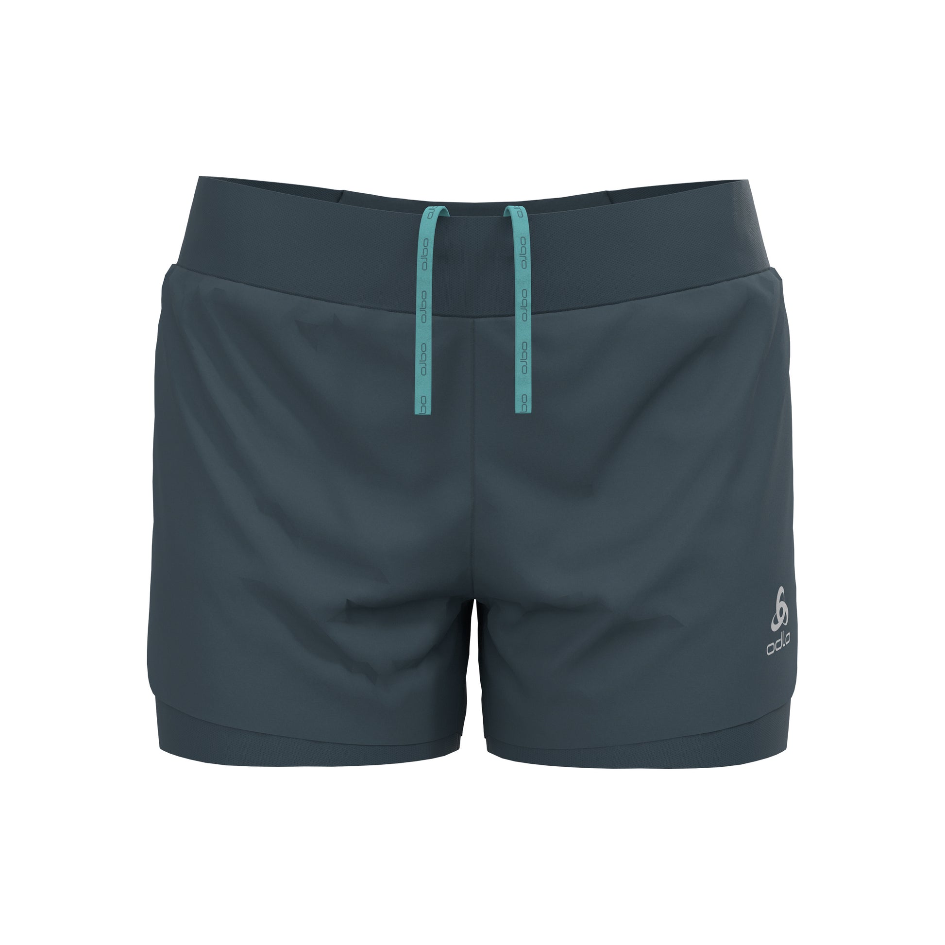 Odlo Zeroweight 3inch 2in1 Löparshorts Damer - mörkgrå,
