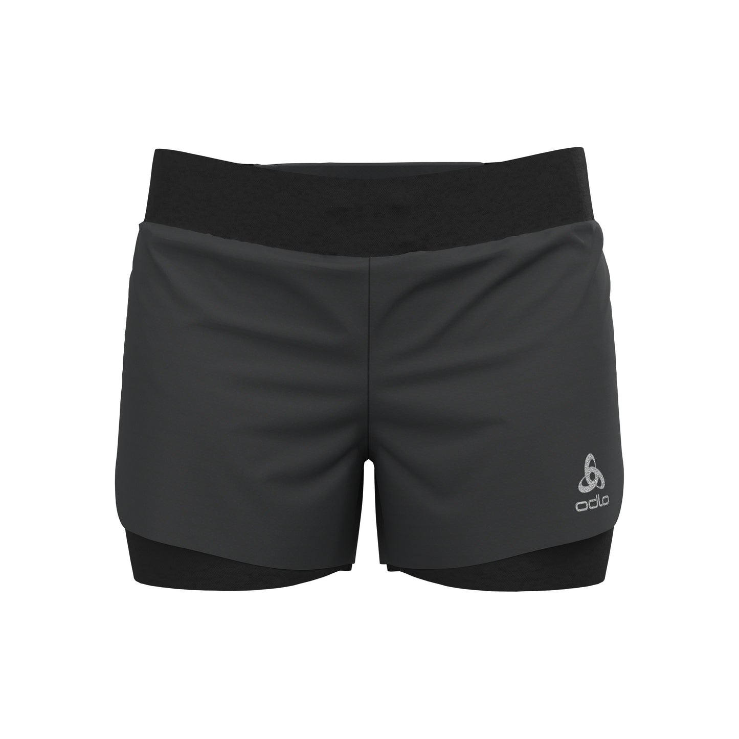 Odlo Zeroweight 3inch 2in1 Löparshorts Damer-Svart