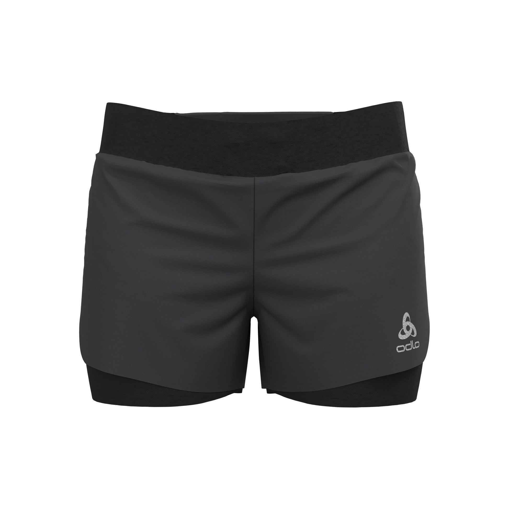 Odlo Zeroweight 3inch 2in1 Löparshorts Damer-Svart