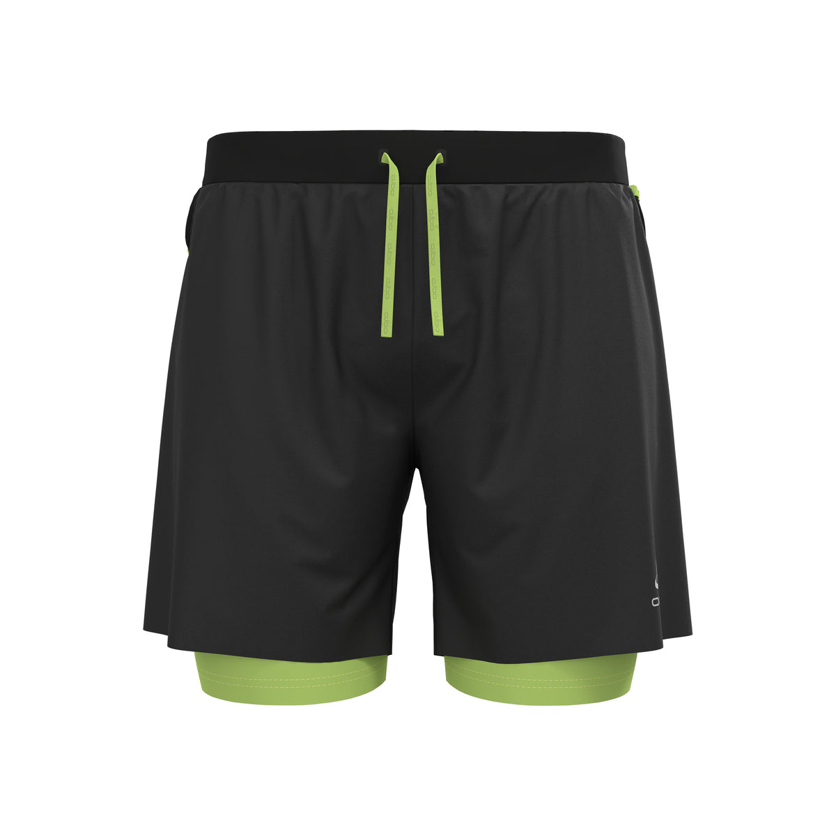 Odlo X-Alp Trail 6inch 2in1 Löparshorts Herrar - svart, ljusgrön