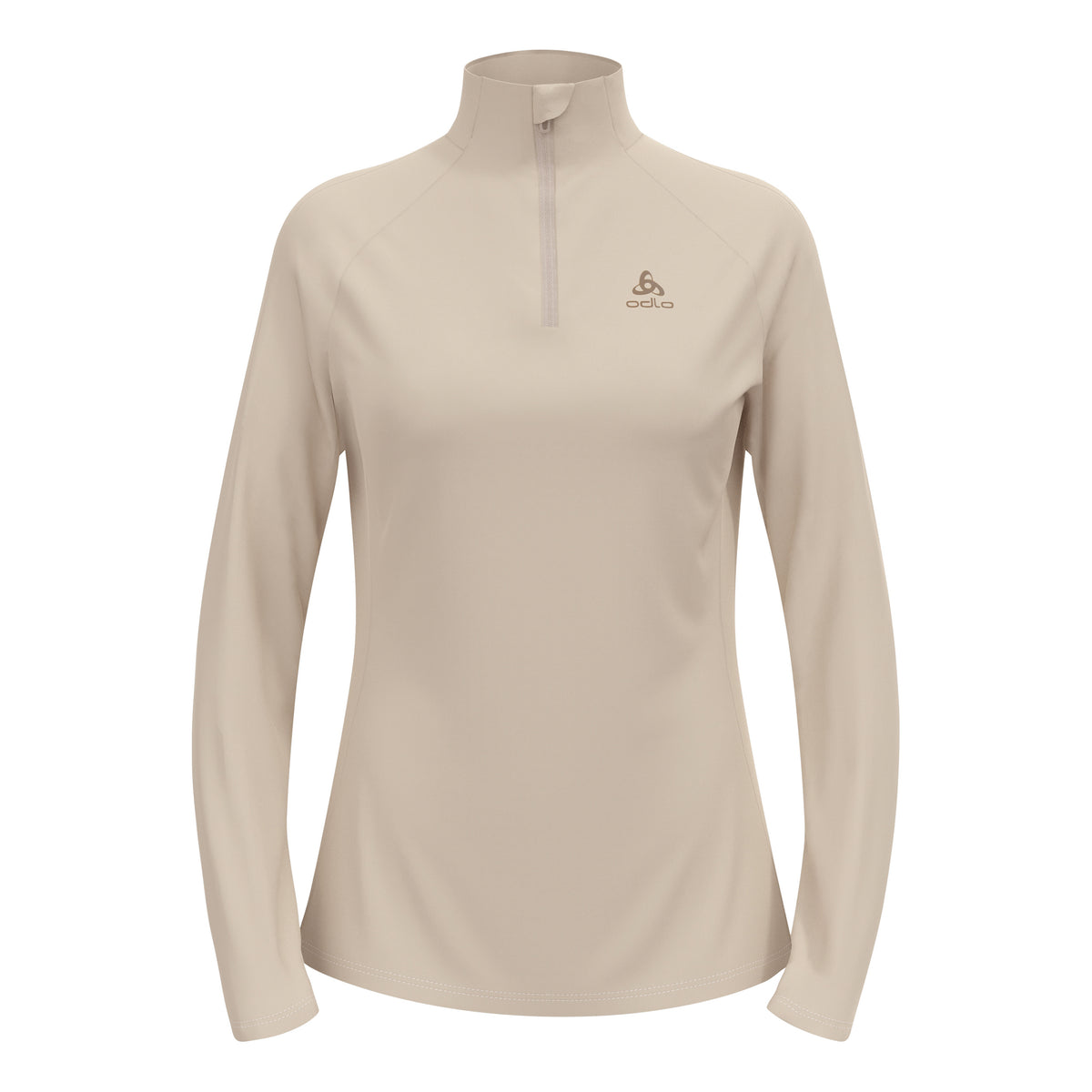 Odlo Essential Ceramiwarm Mid Layer 1/2 Zip Löpartröja Damer-Creme