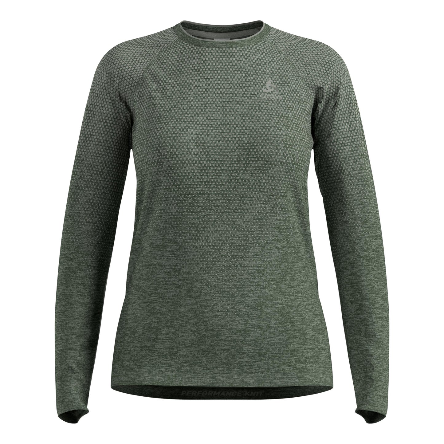 Odlo Essential Seamless Crew Neck Långärmat Damer-oliv