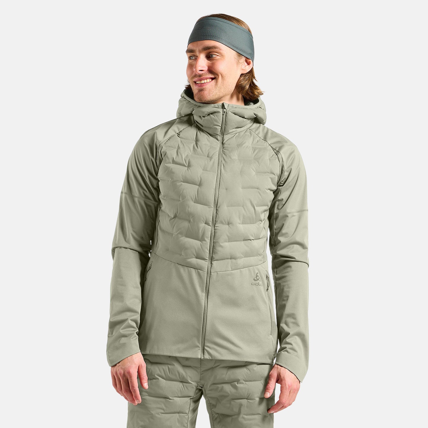 Odlo Zeroweight Insulator Löparjacka Herrar-Oliv