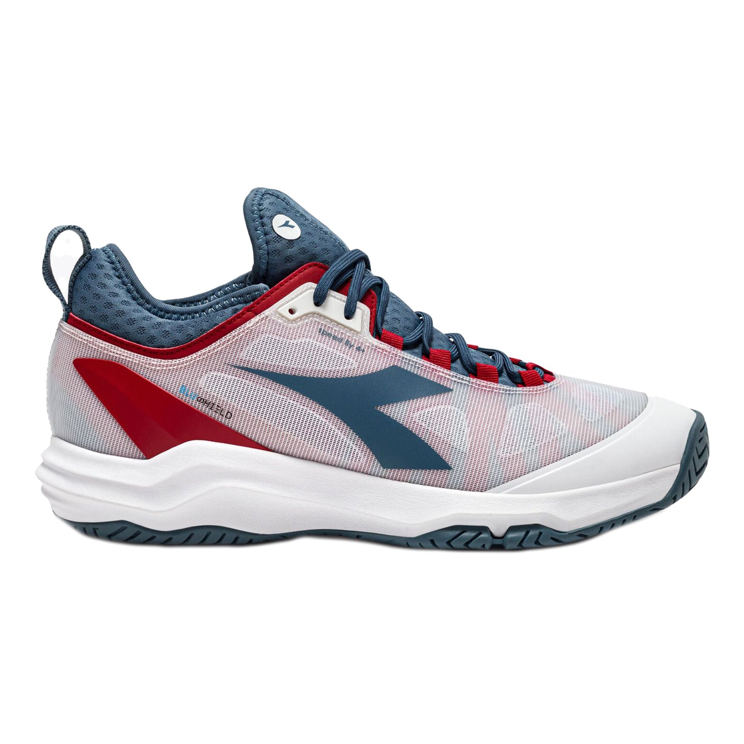 Diadora Speed Blushield Fly 4 + Allroundsko Herrar-Vit,Petrol