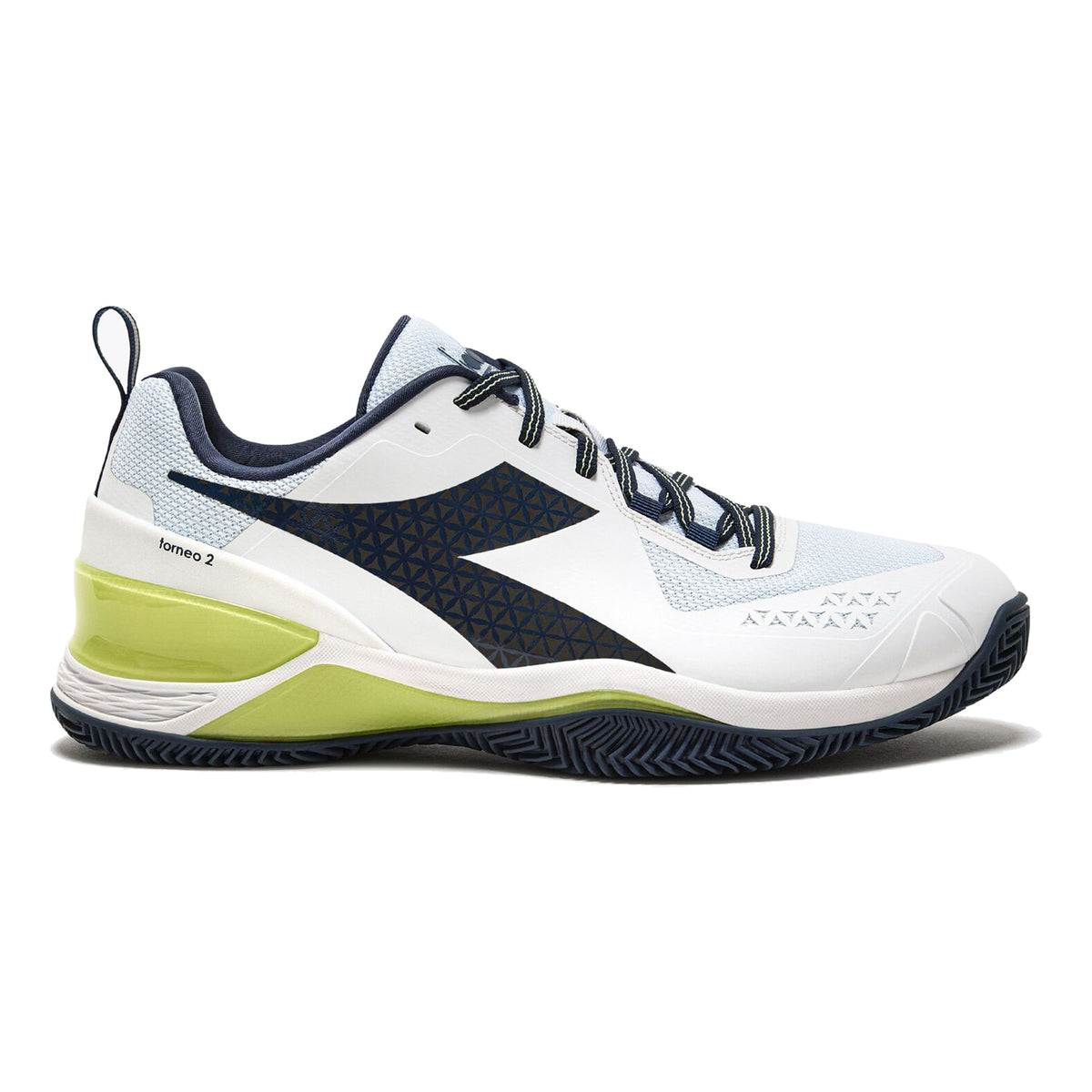 Diadora Blushield Torneo 2 Sko För Grus Herrar-Vit,Blå