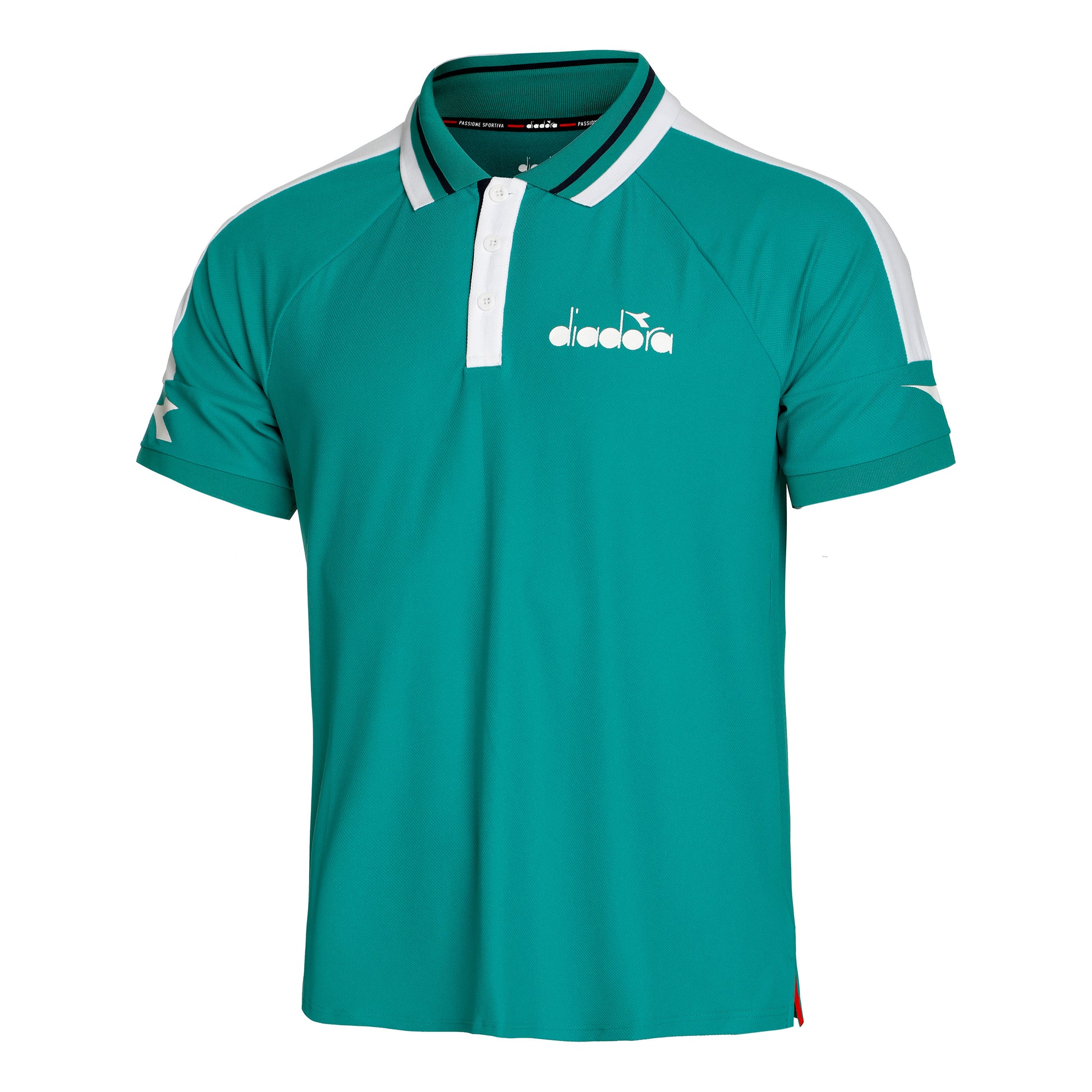 Diadora Icon Polo Herrar - grön, vit