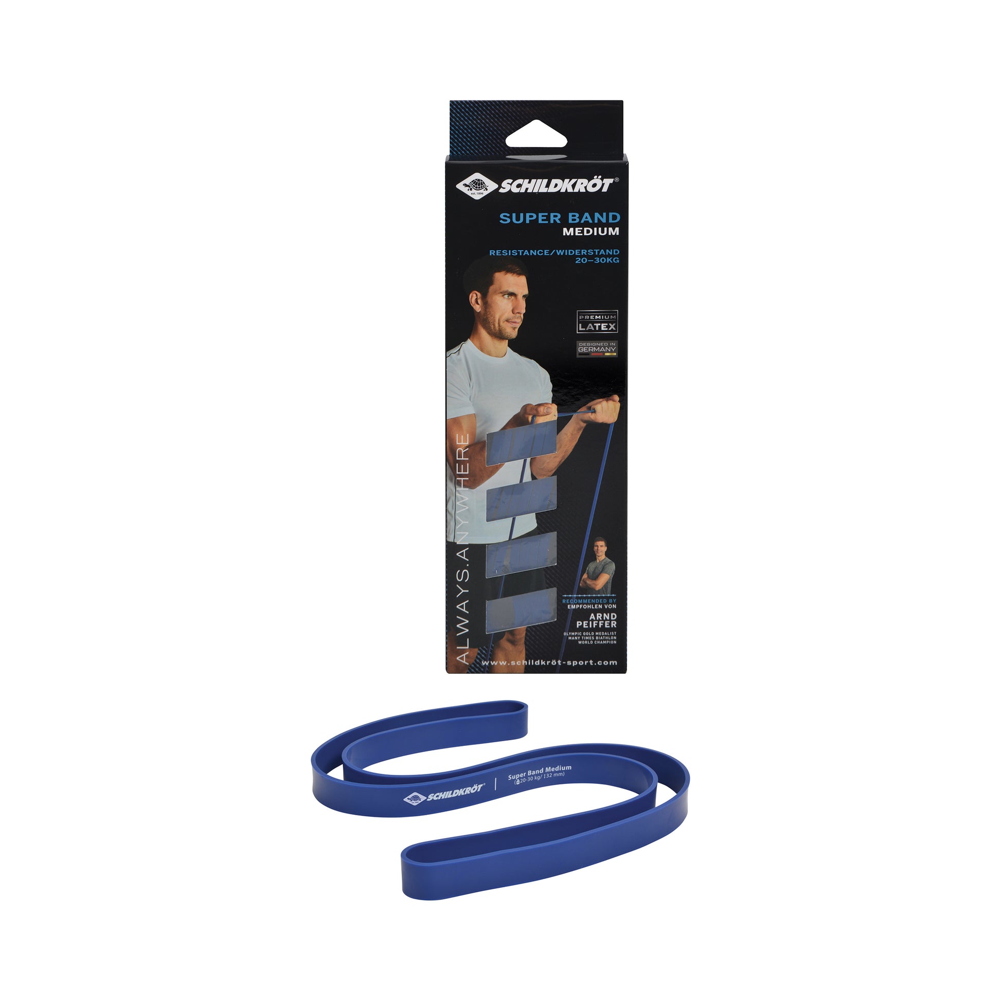 Schildkröt Fitness Super Band Medium Motståndsband-Blå